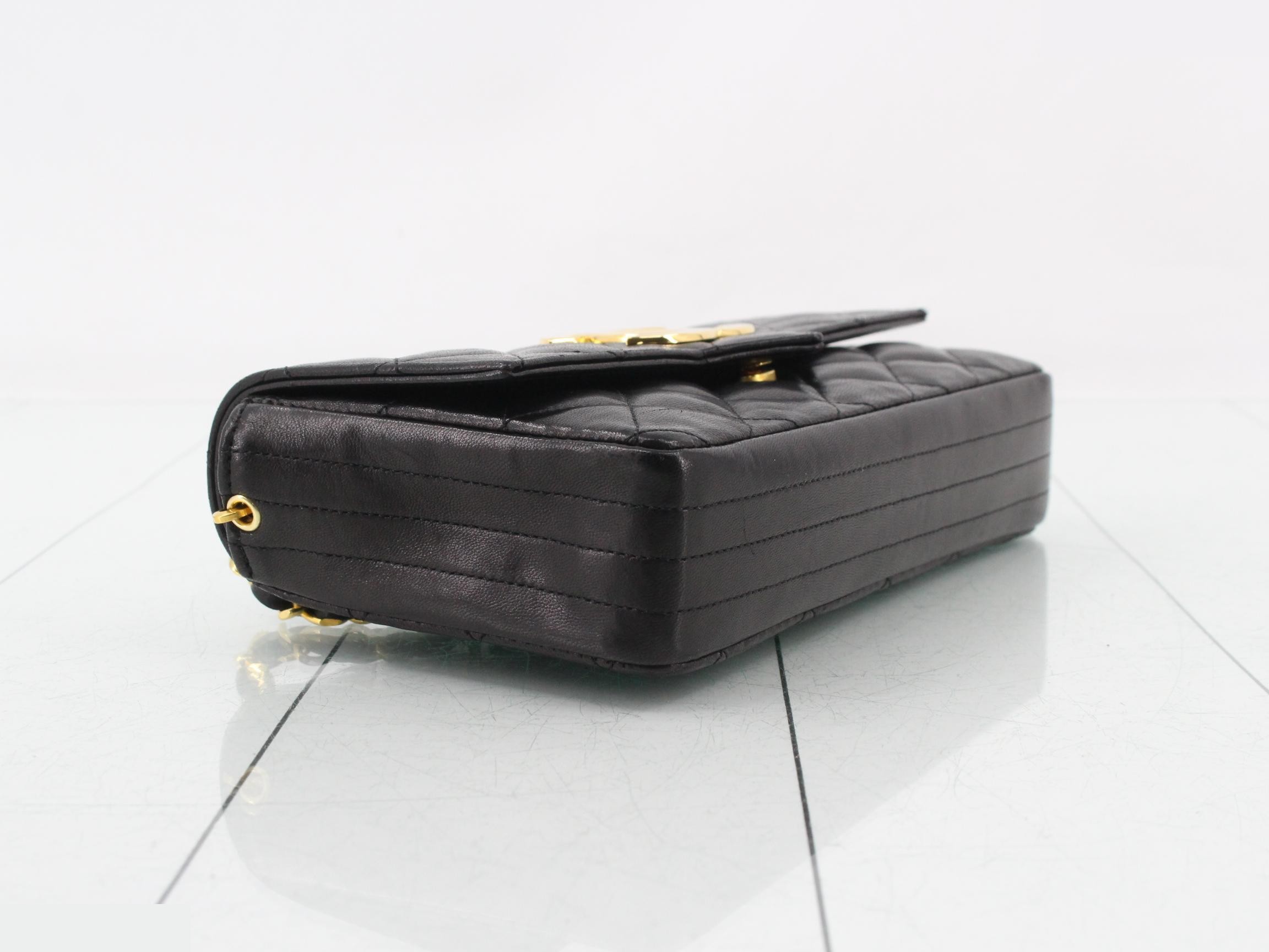 Lambskin Matelassé Chain Shoulder Bag — view 5