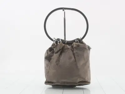 Velvet drawstring shoulder bag