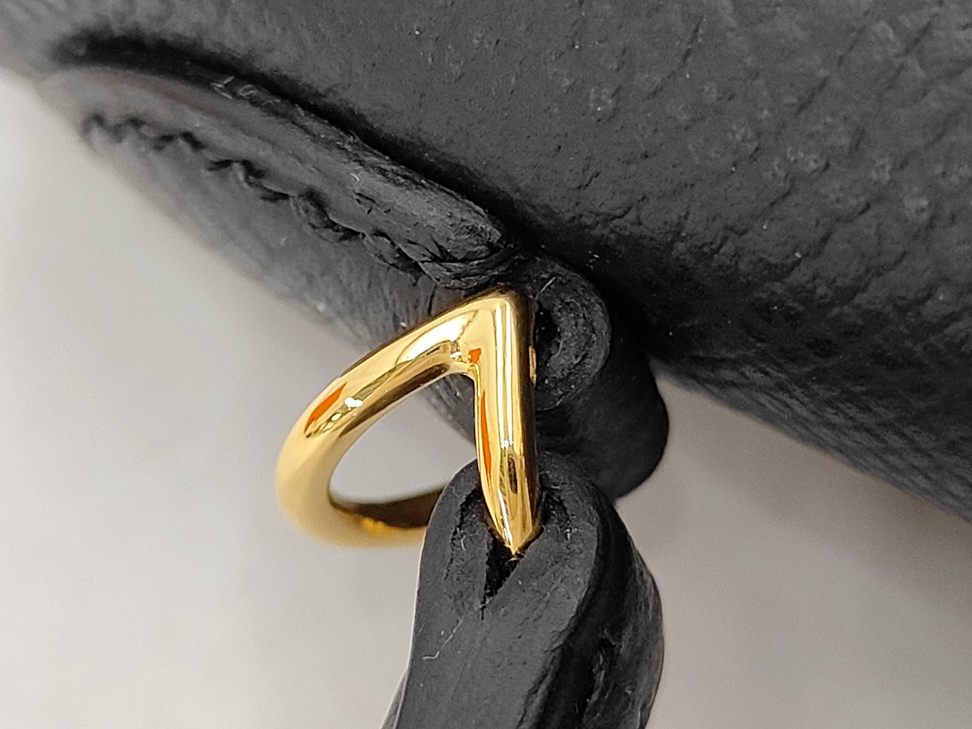 Mini Kelly Deux Black Epsom Leather Handbag with Gold Hardware (W Stamp) — view 6