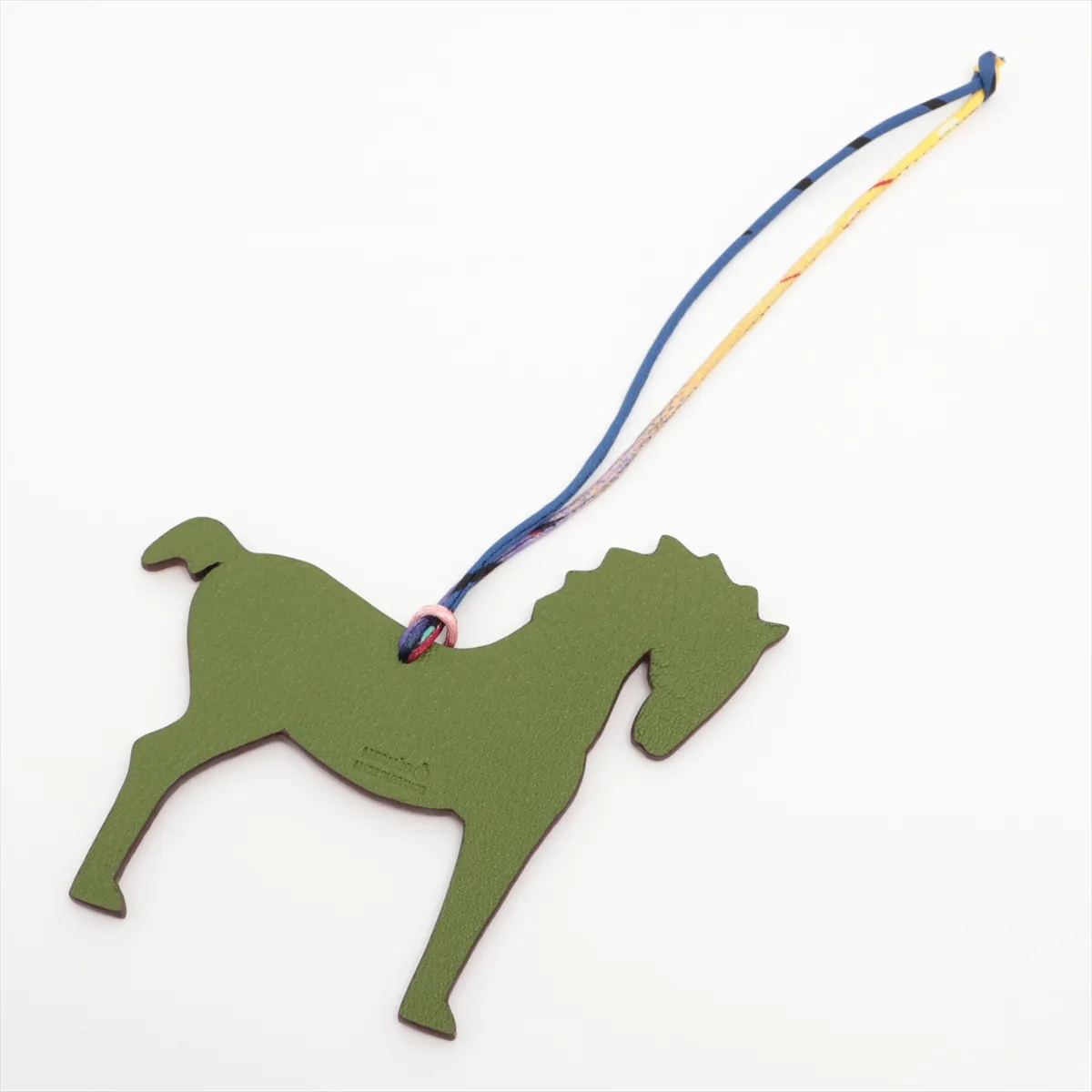 Petit H charm, leather, brown x green, — view 2