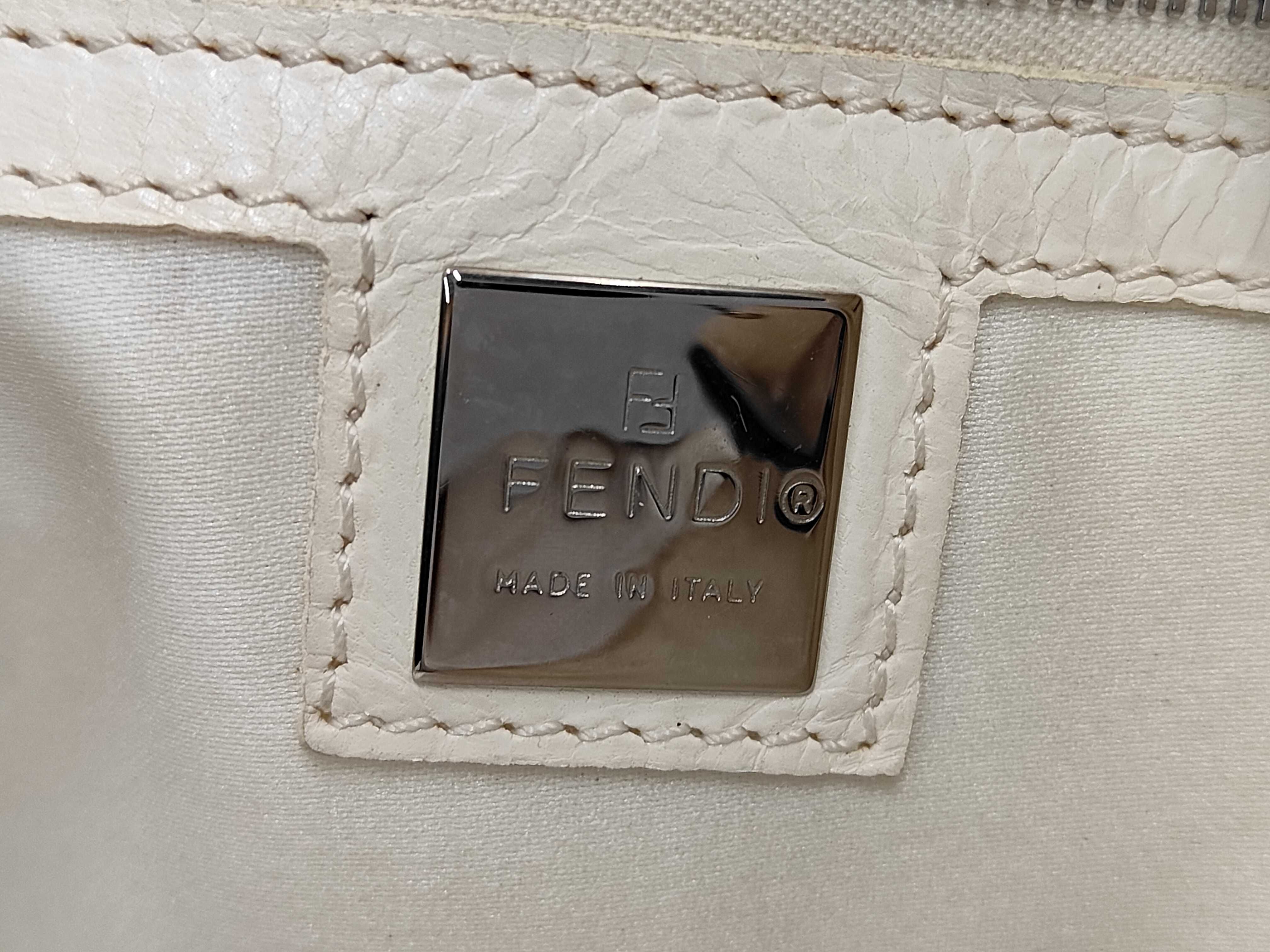 Baguette Beaded One-Shoulder Bag with FF Hardware, Silver Tone — view 9