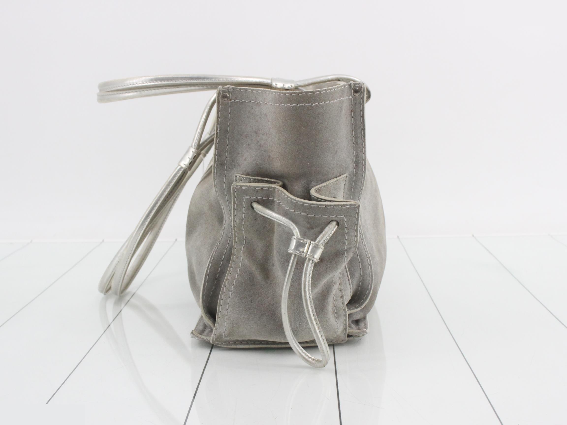 Anagram Tote Bag, Suede — view 3