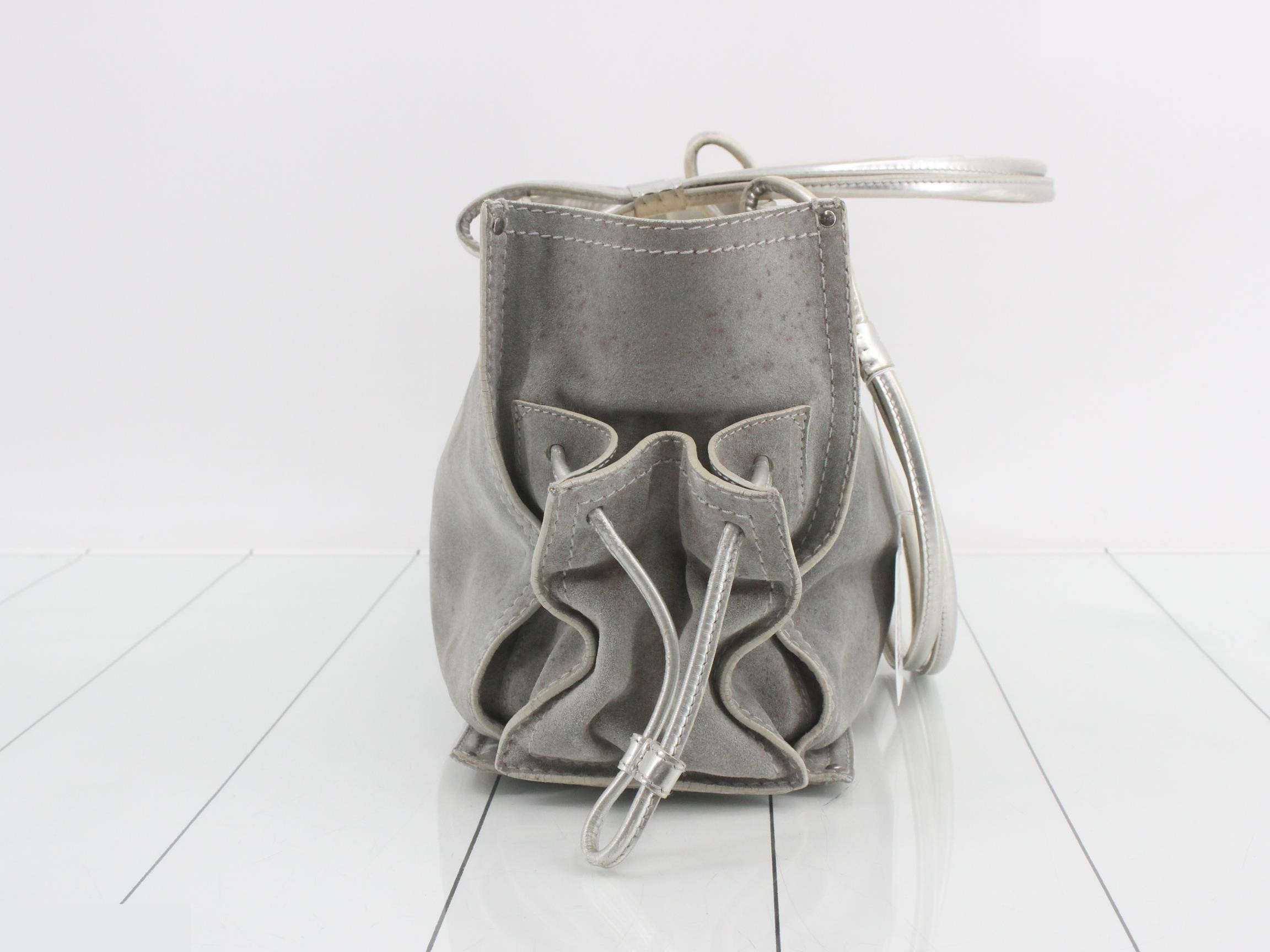 Anagram Tote Bag, Suede — view 4
