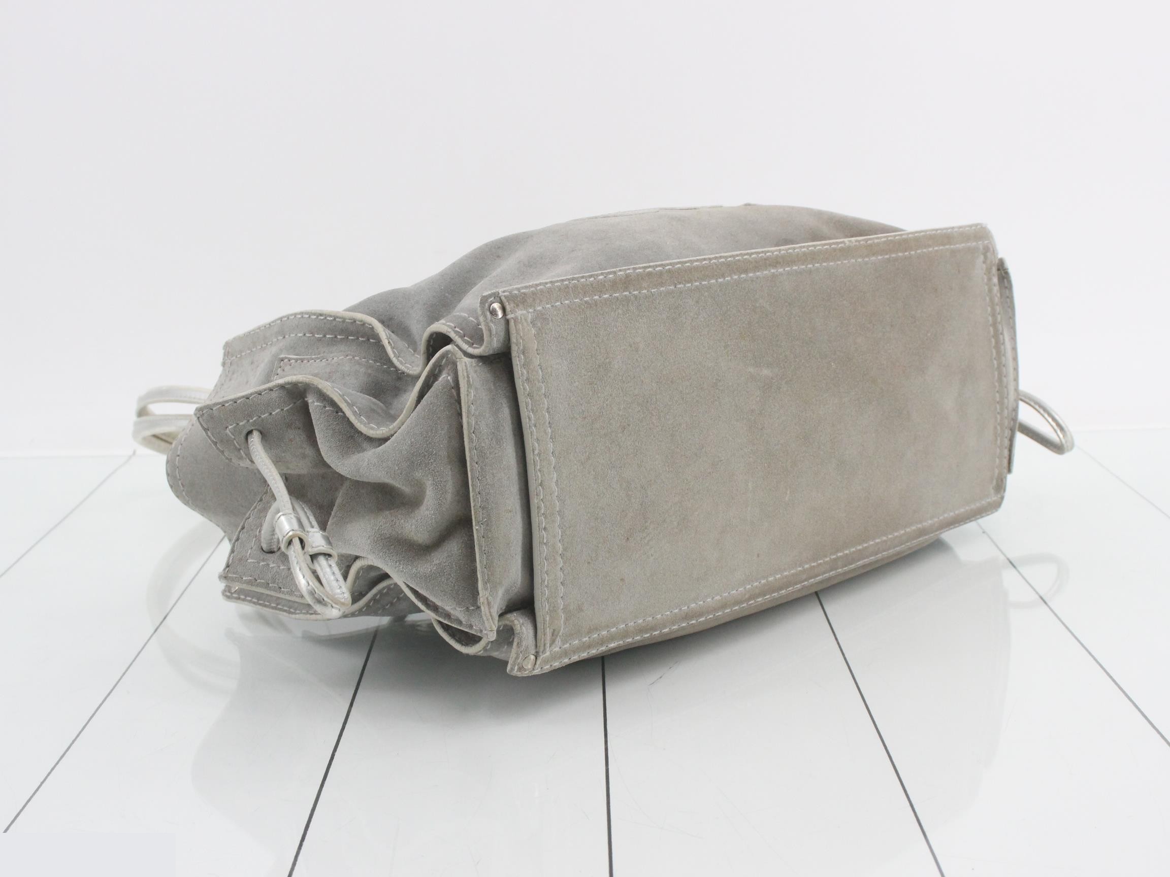 Anagram Tote Bag, Suede — view 5