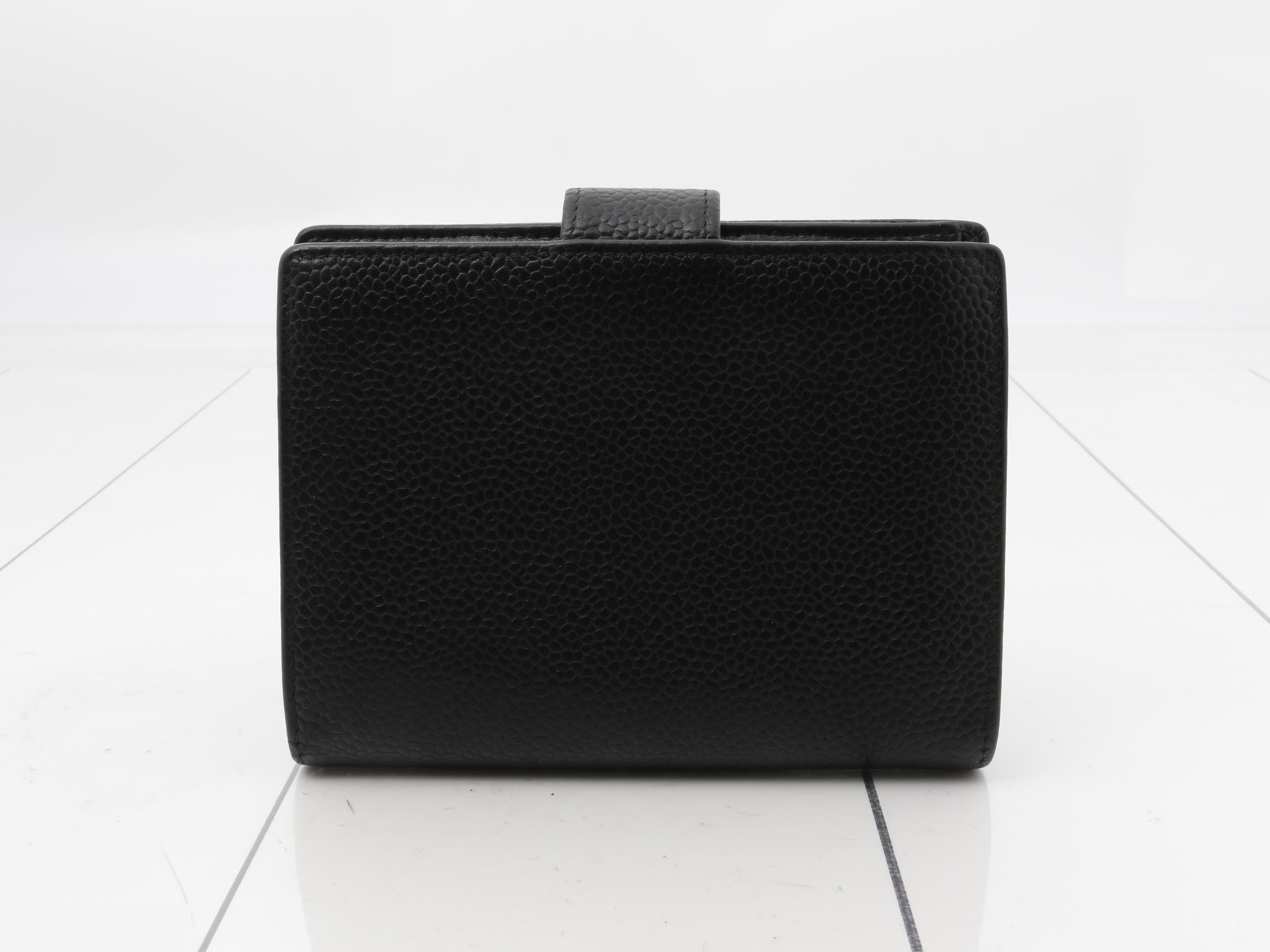 Coco Mark Bi-fold Wallet, Caviar Leather, Black, Series 6 — view 2