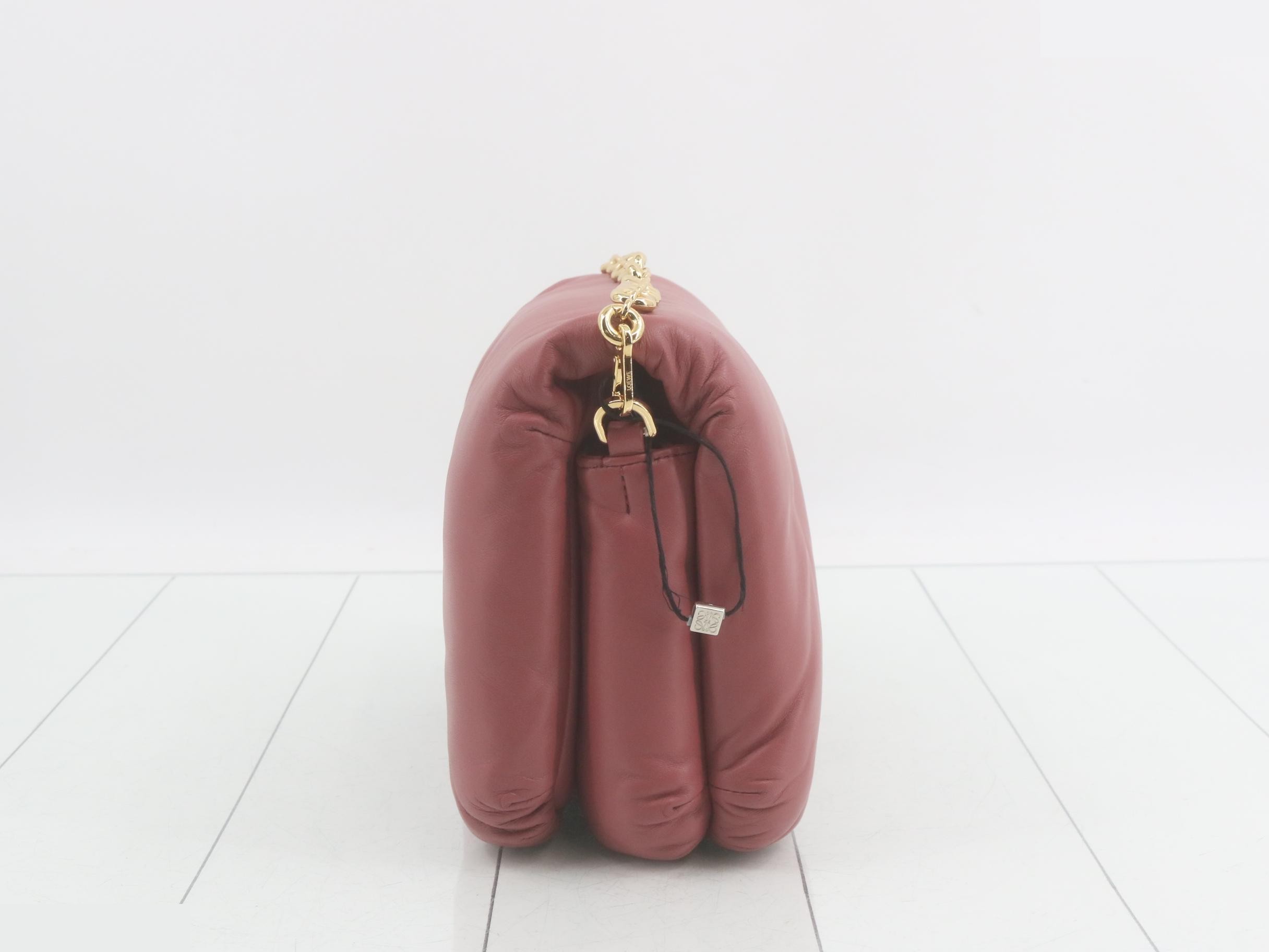 Puffer Goya Chain Shoulder Bag, Pink — view 3