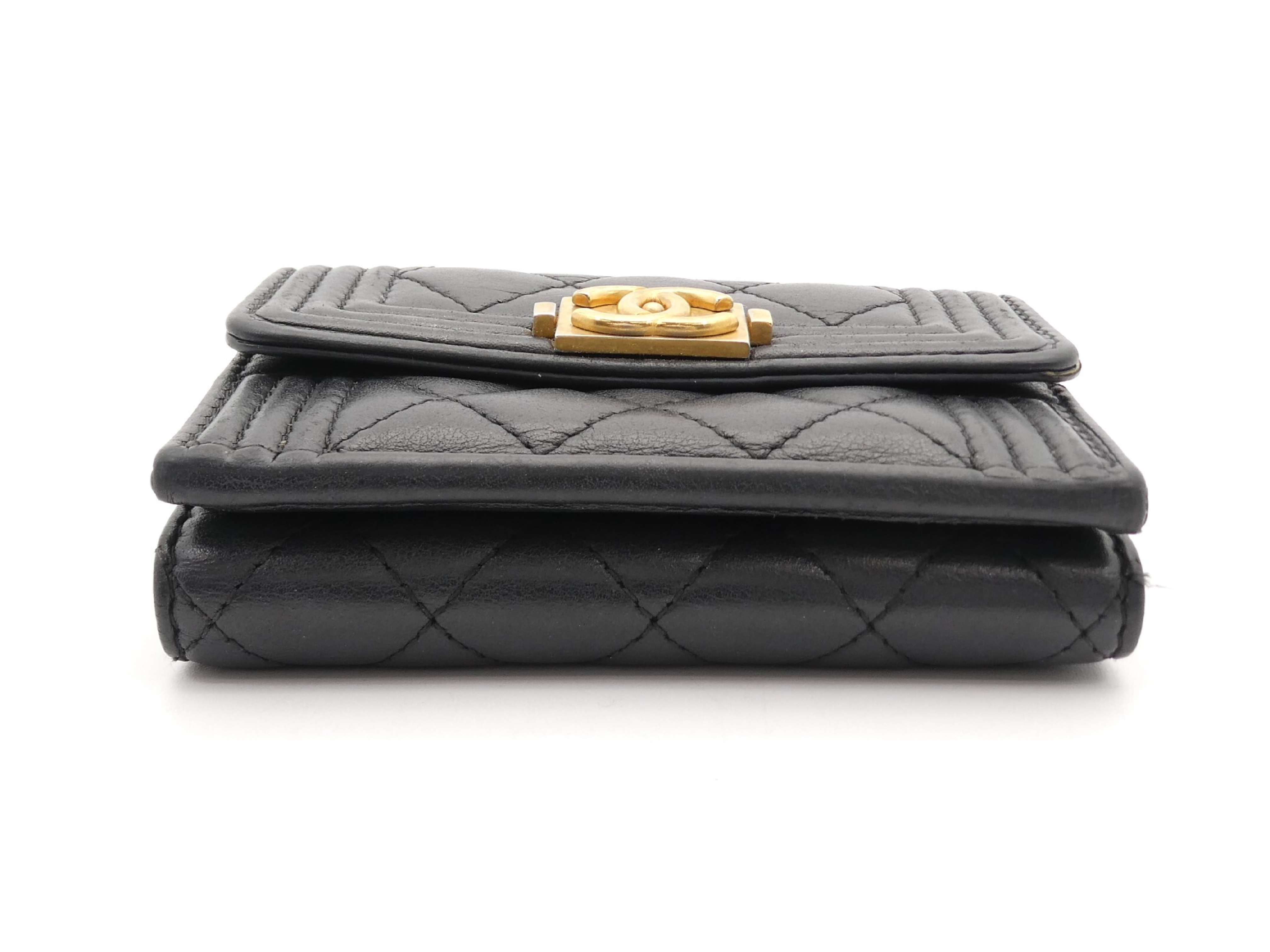 Boy Chanel Matelassé Coco Mark Tri-fold Wallet — view 5