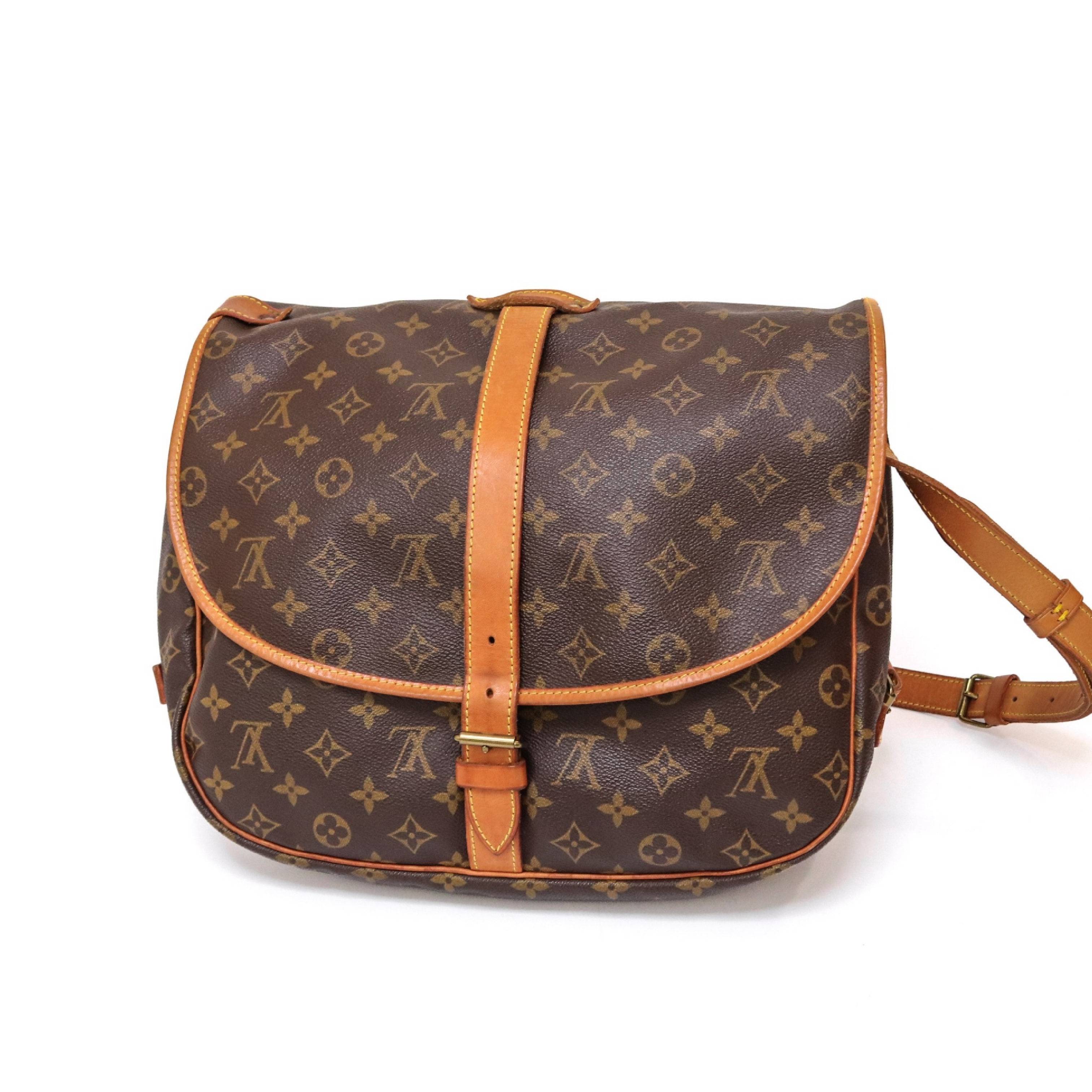 Monogram Saumur 35 M42254 Shoulder Bag with Box — view 2