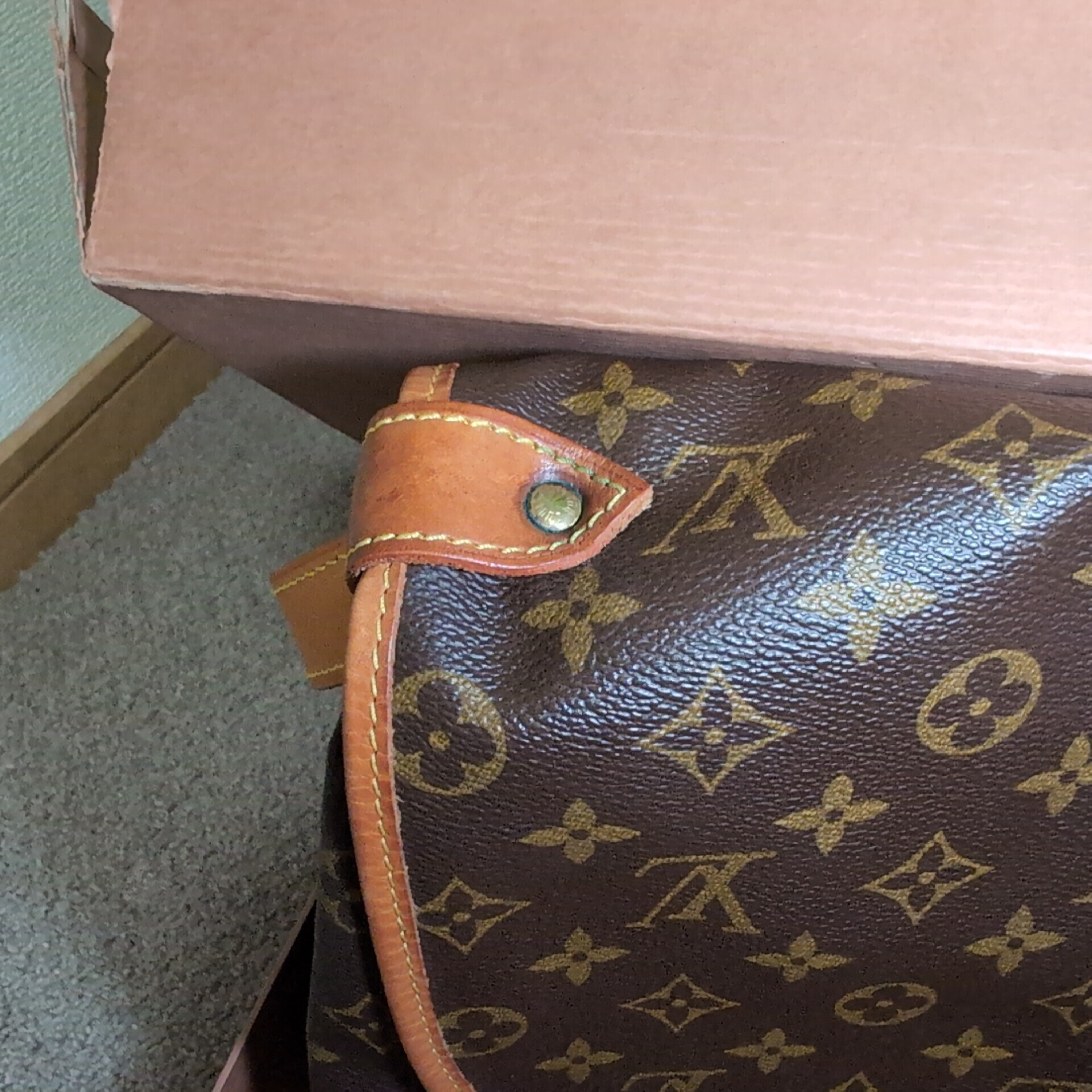 Monogram Saumur 35 M42254 Shoulder Bag with Box — view 7