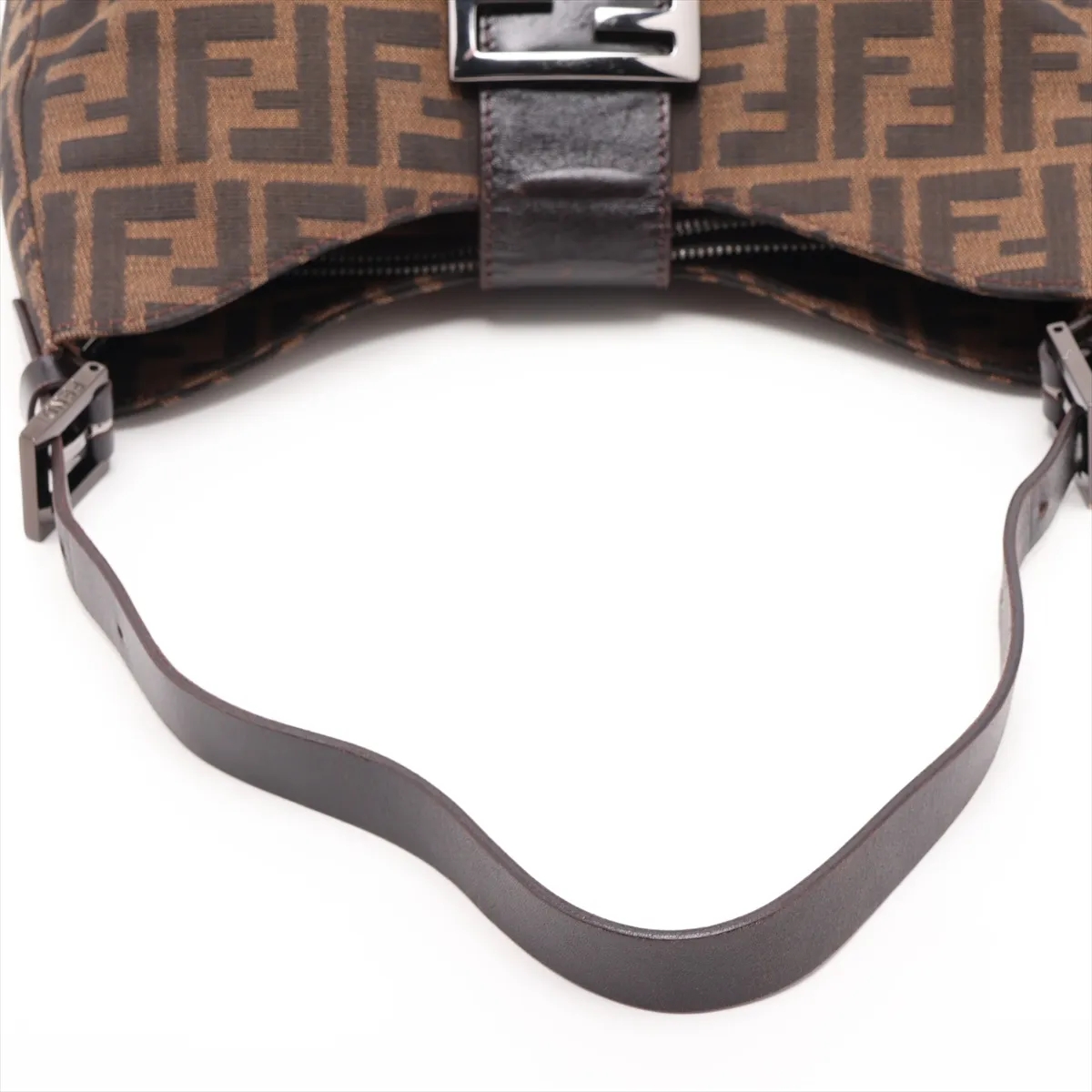 Zucca Canvas x Leather Shoulder Bag, Brown — view 5