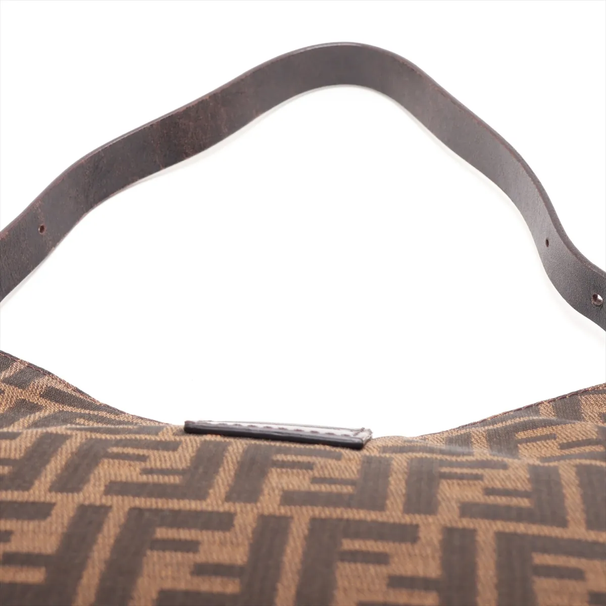 Zucca Canvas x Leather Shoulder Bag, Brown — view 6