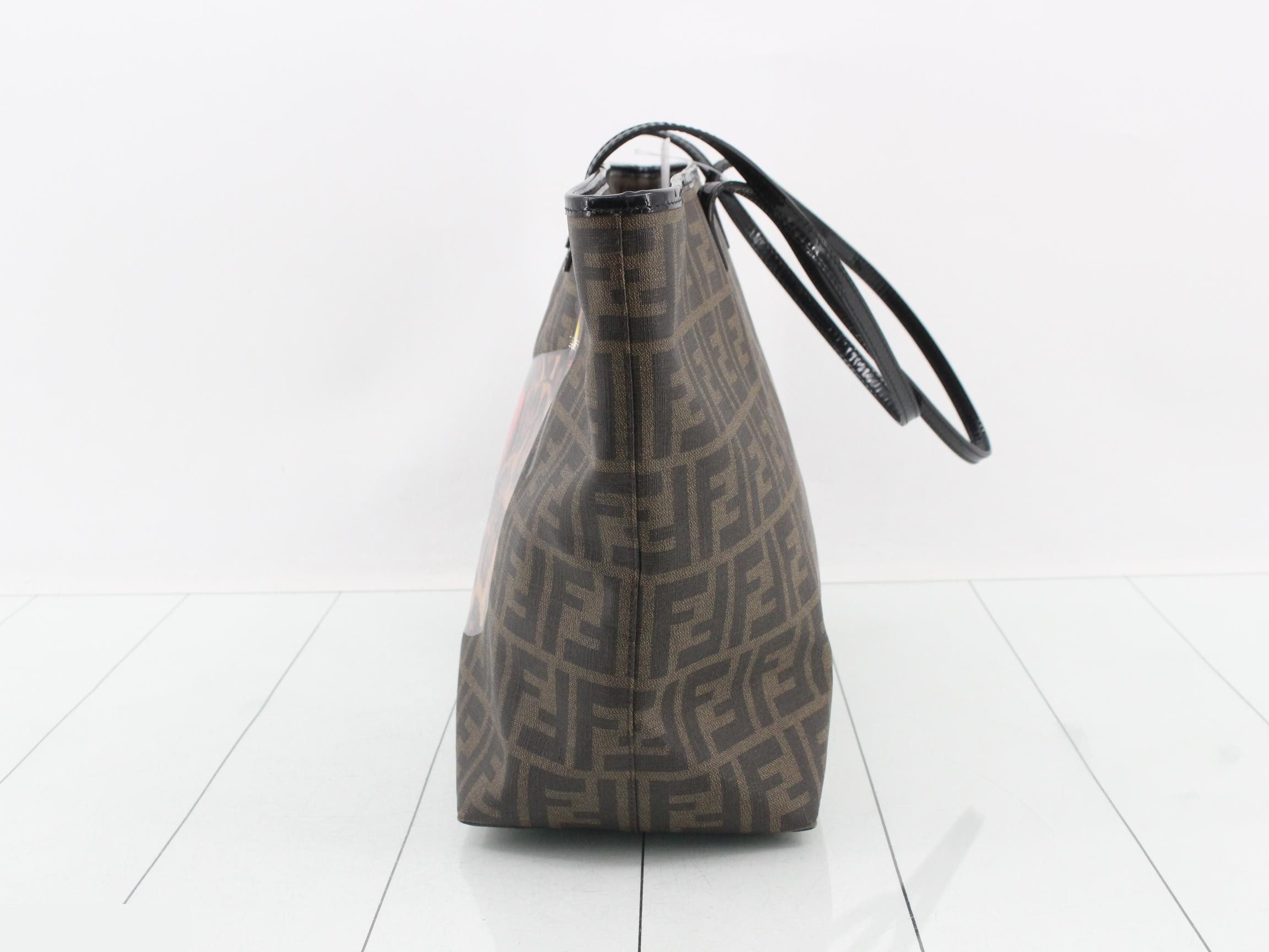 PVC Zucca tote bag, leopard print, brown — view 3