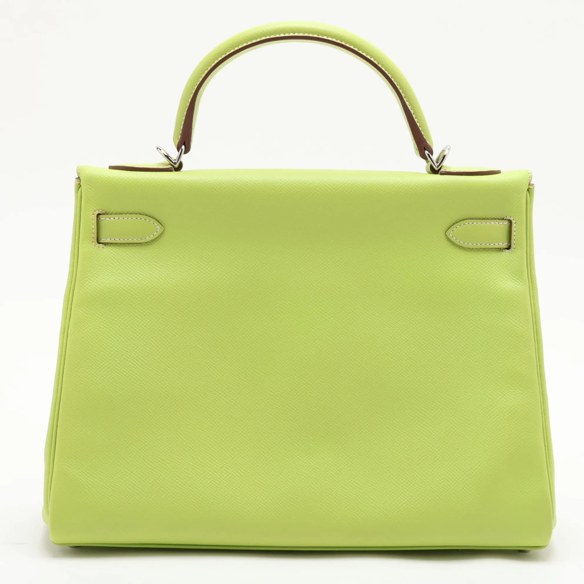 [Individually packaged] Hermes Kelly 32 Retournée Verso Veau Epsom Kiwi x Canopy Silver Hardware O: 2011 — view 2