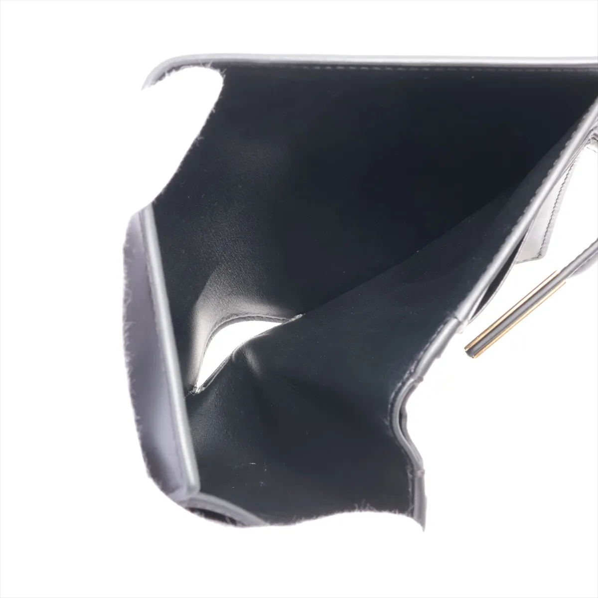 16saise leather compact wallet black — view 4