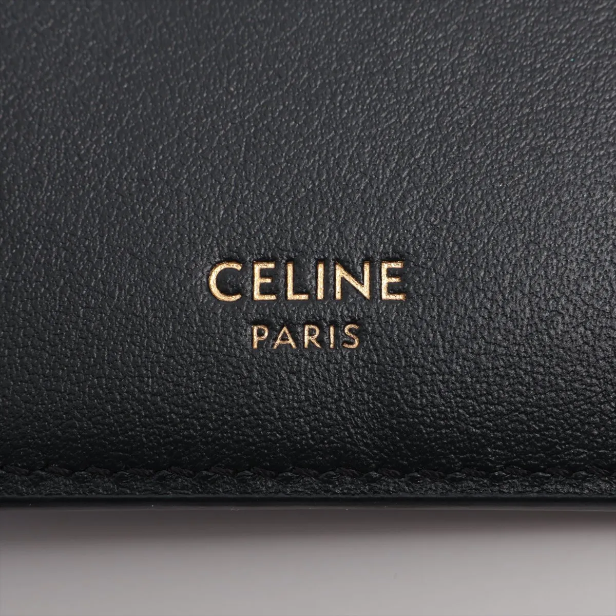 16saise leather compact wallet black — view 5