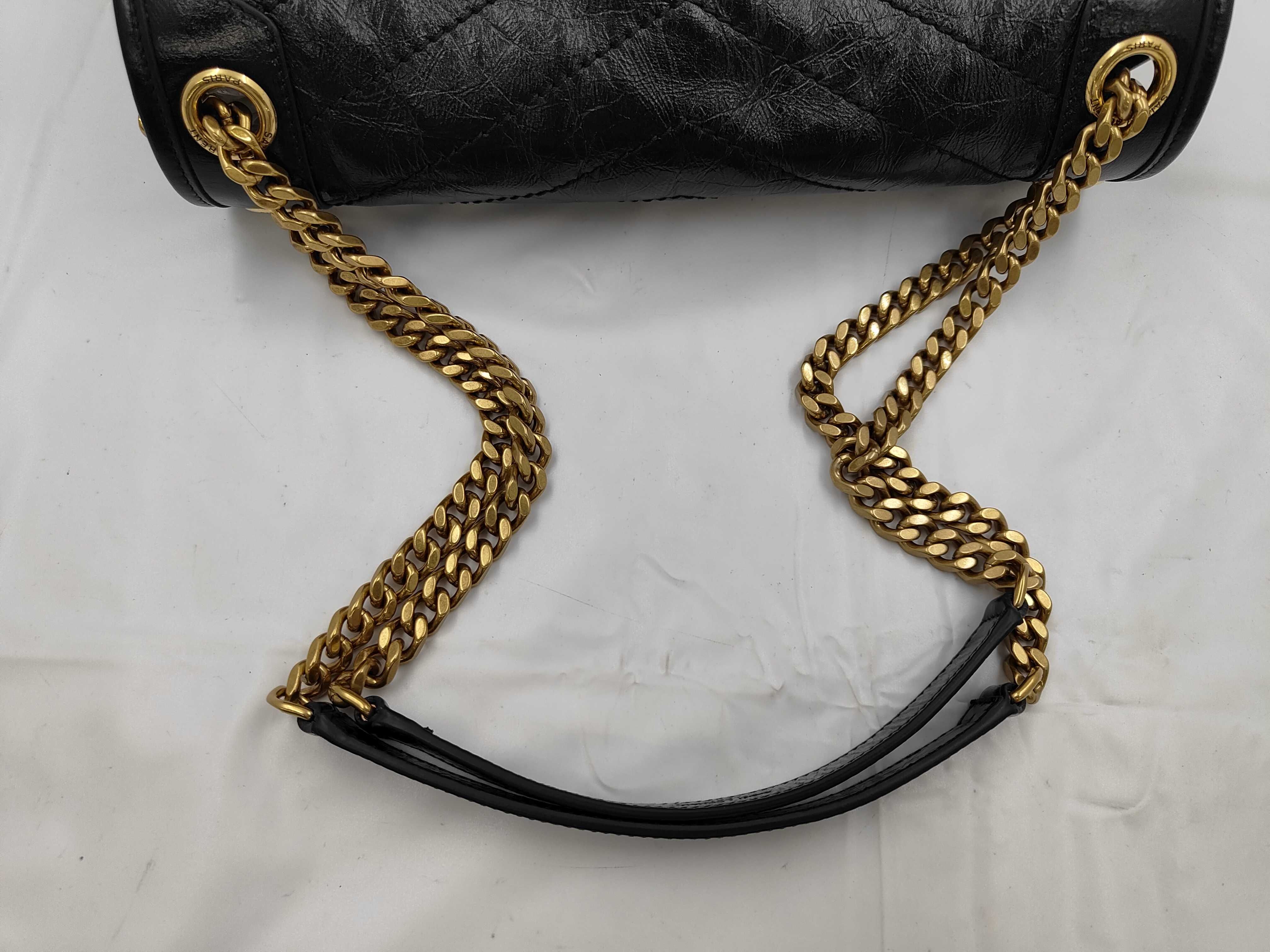 Niki Medium Leather Chain Shoulder Bag, Black, 633158 (Bag) — view 3