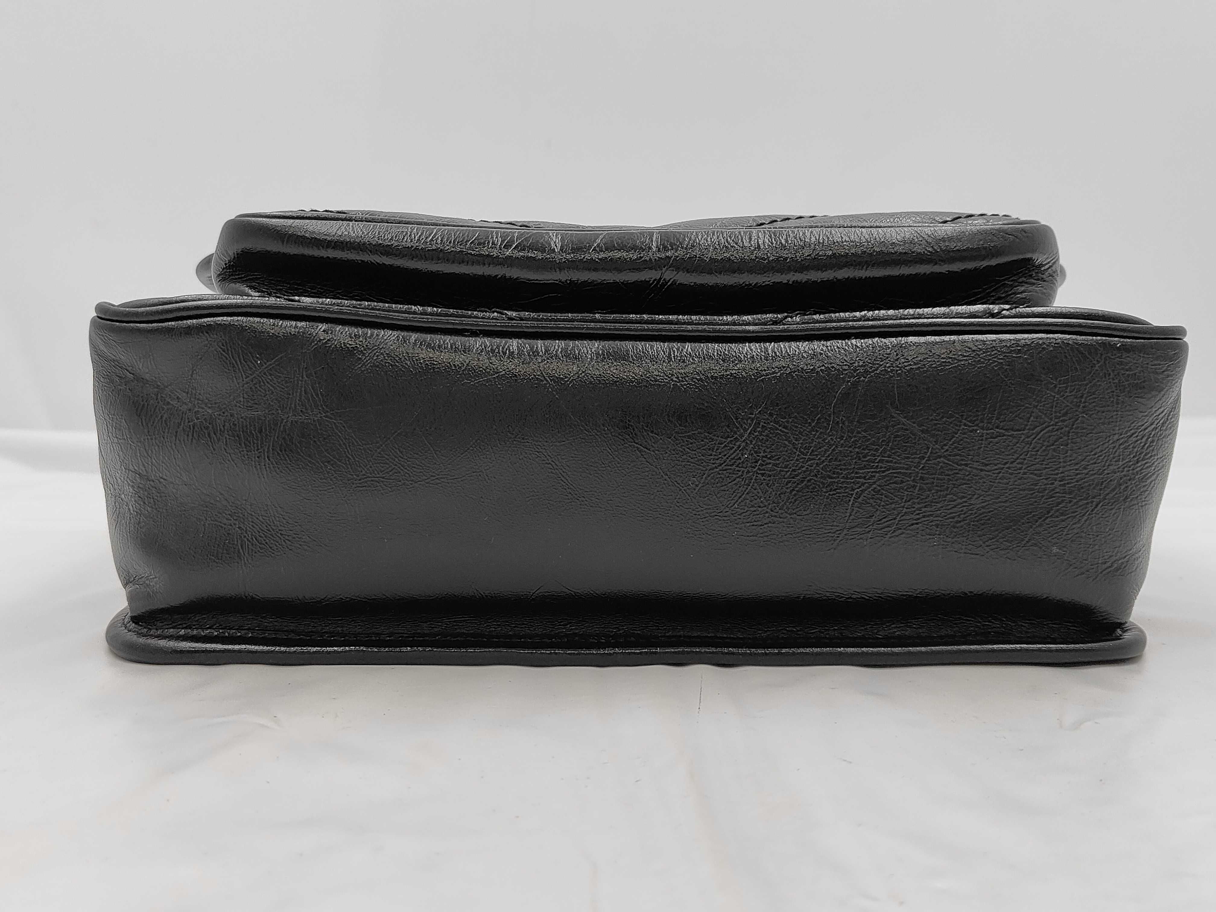 Niki Medium Leather Chain Shoulder Bag, Black, 633158 (Bag) — view 7