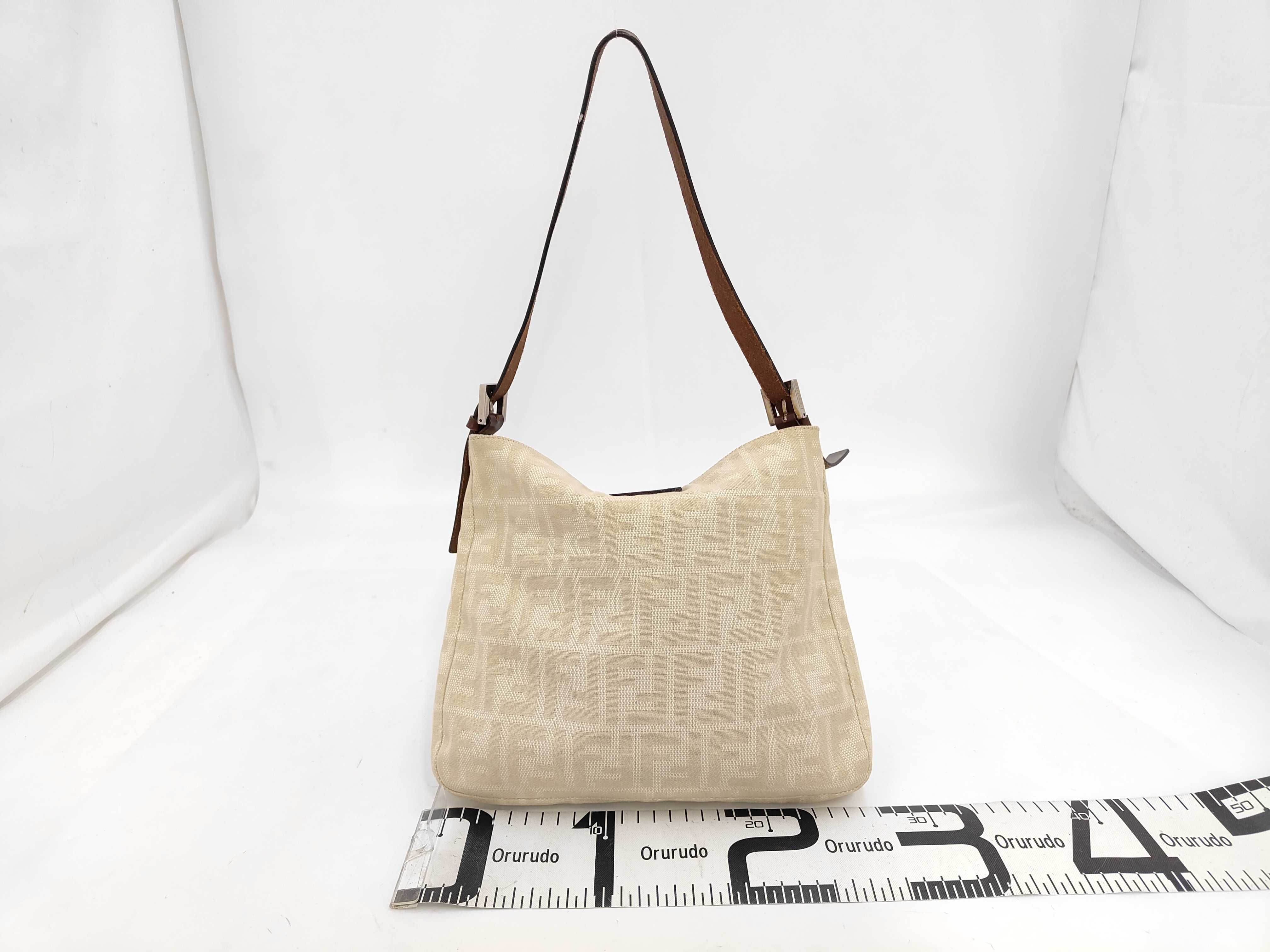Zucca pattern Fendi Zucca one-shoulder canvas beige shoulder bag — view 2