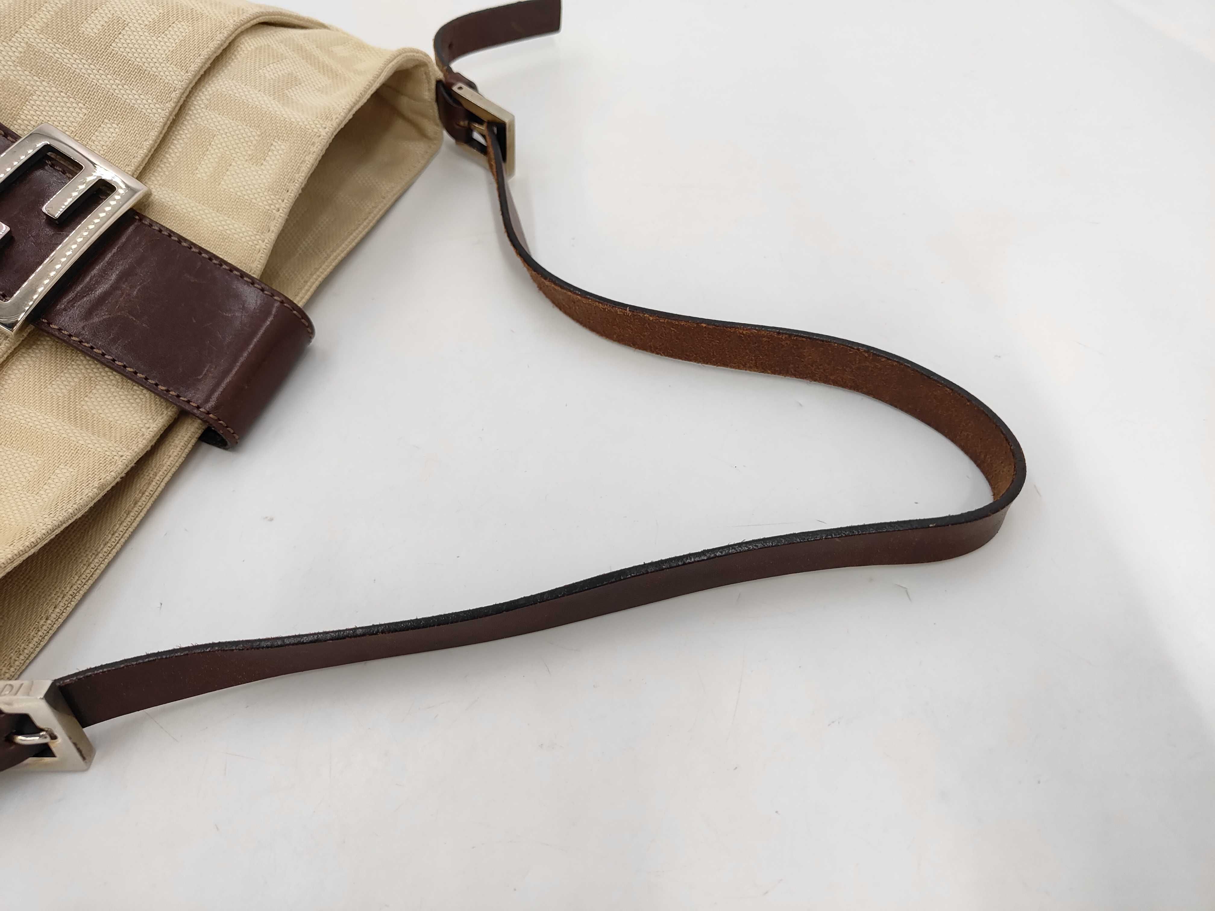 Zucca pattern Fendi Zucca one-shoulder canvas beige shoulder bag — view 5