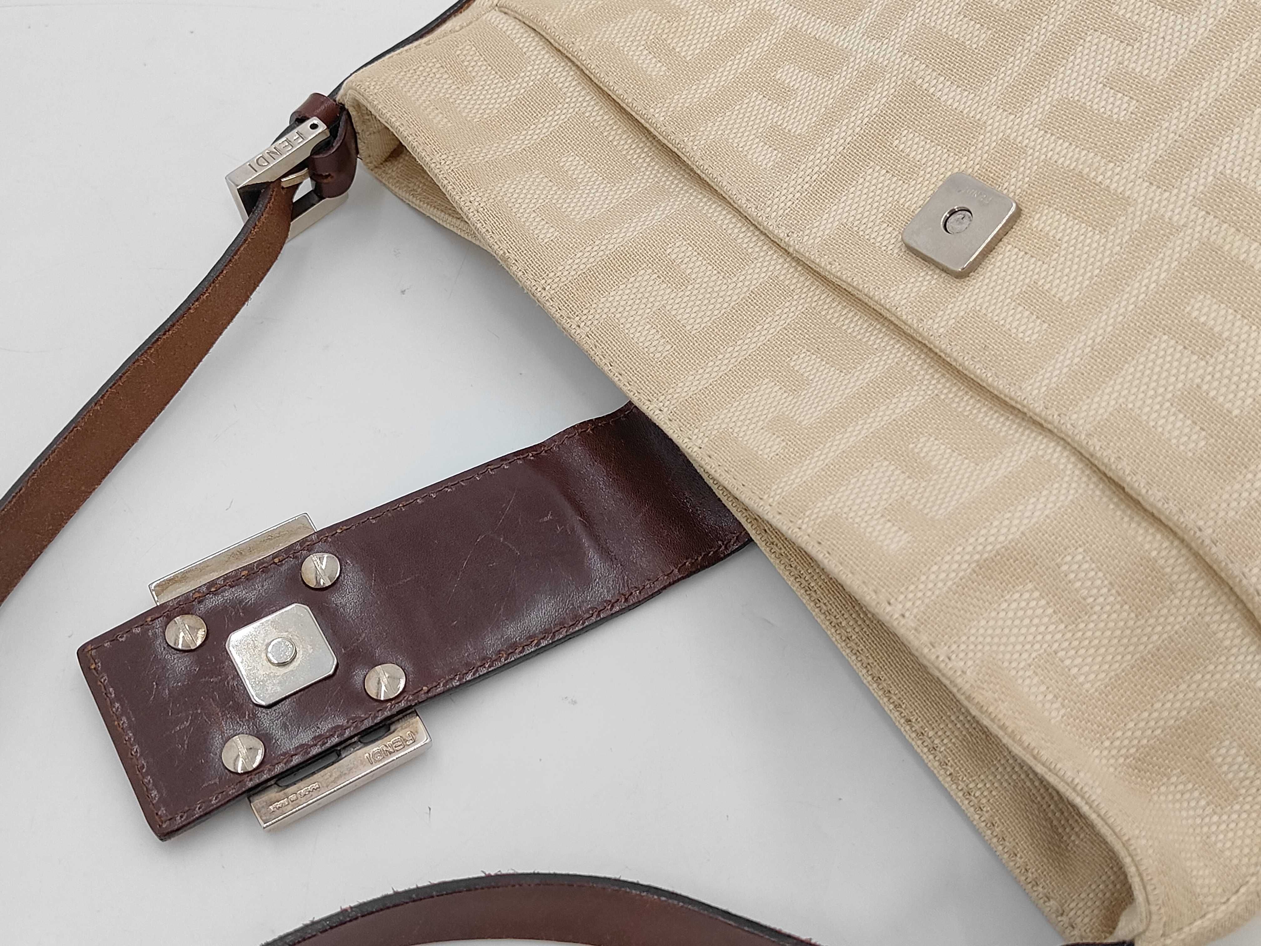 Zucca pattern Fendi Zucca one-shoulder canvas beige shoulder bag — view 8