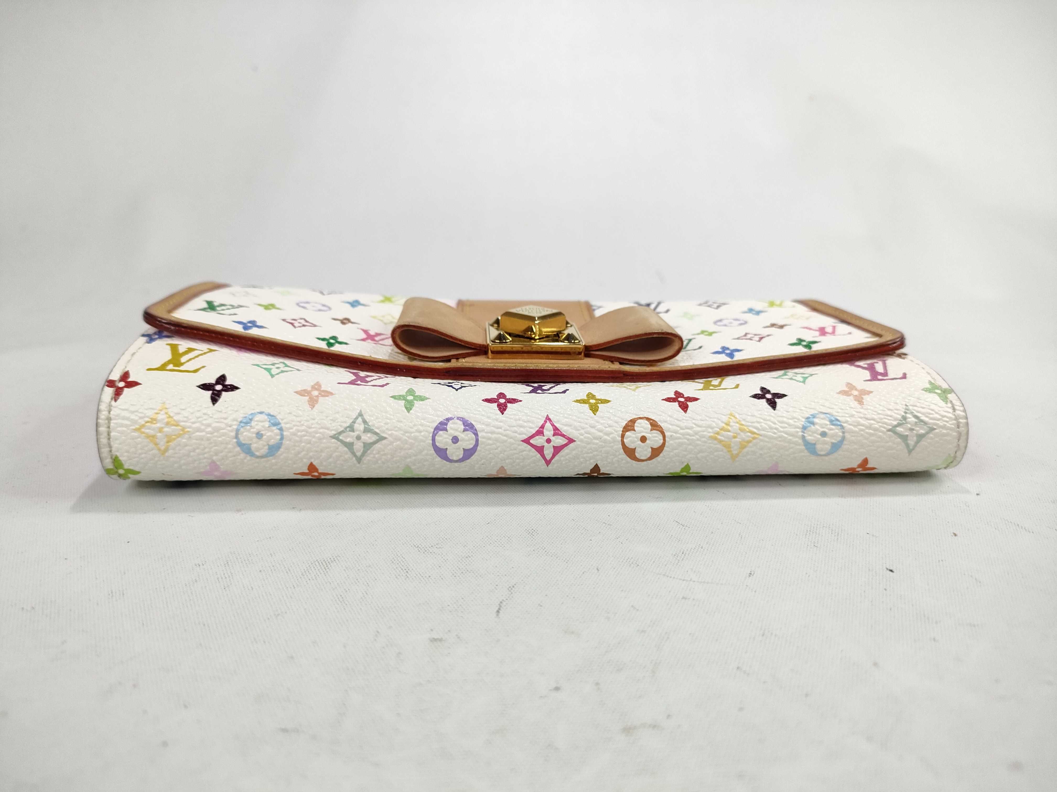 Monogram Multicolor Portefeuille Sarah Nou M60277 White Wallet — view 3