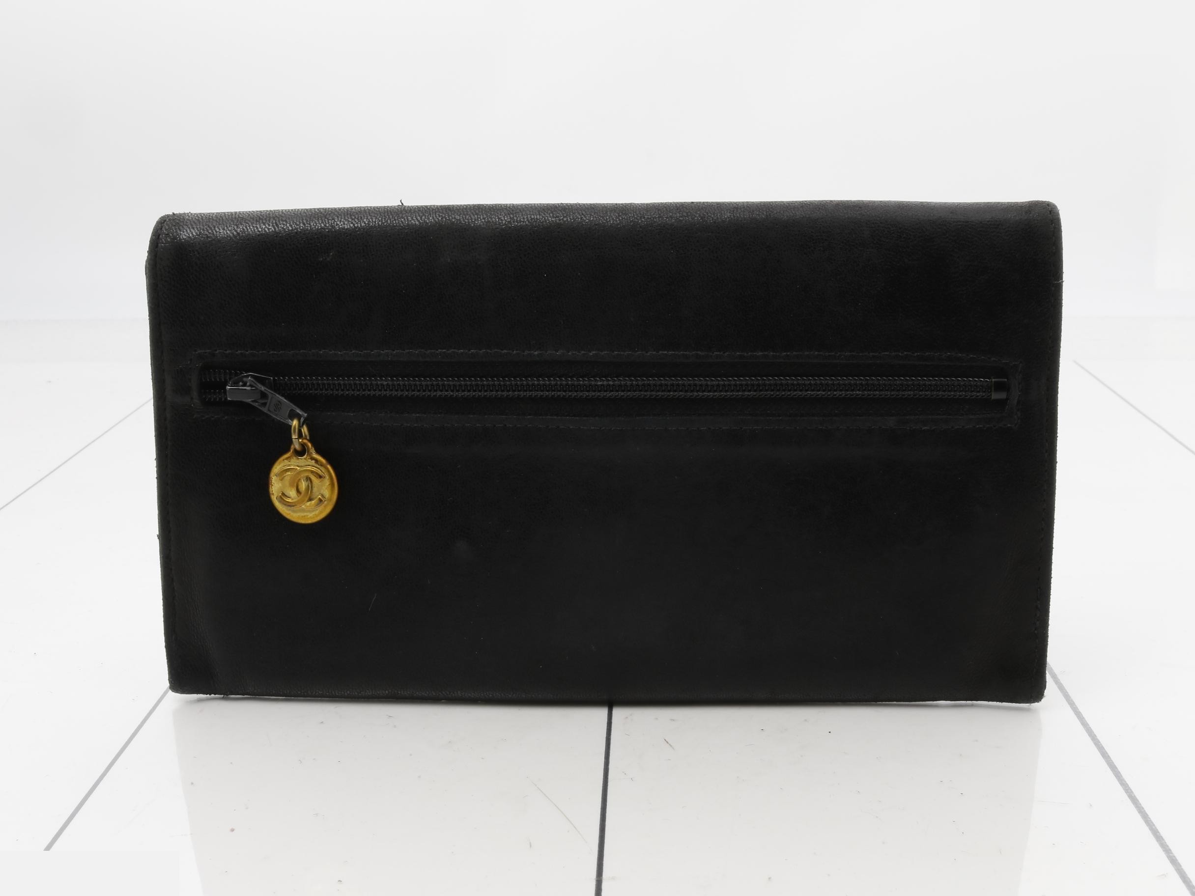 lambskin long wallet — view 2
