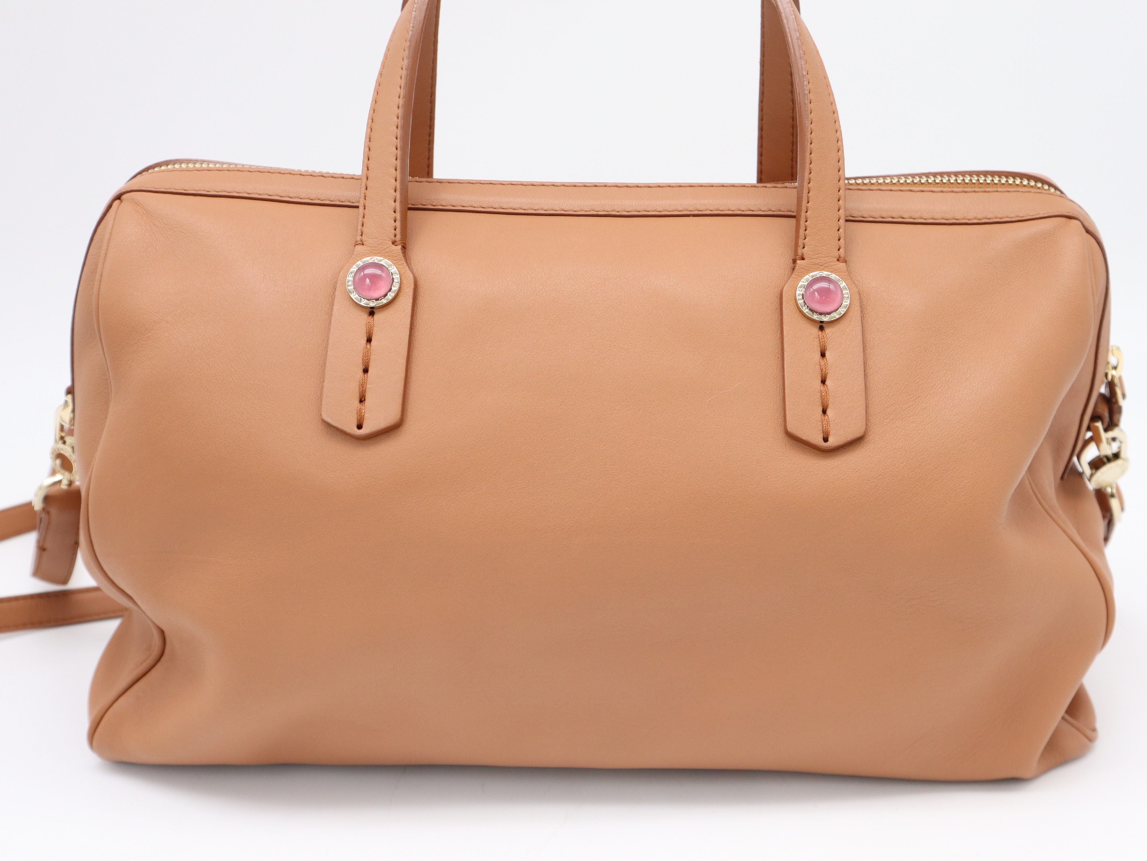 Leather Collezione Tote Bag with Shoulder Strap, Scarf, and Dust Bag (Handbag) — view 2