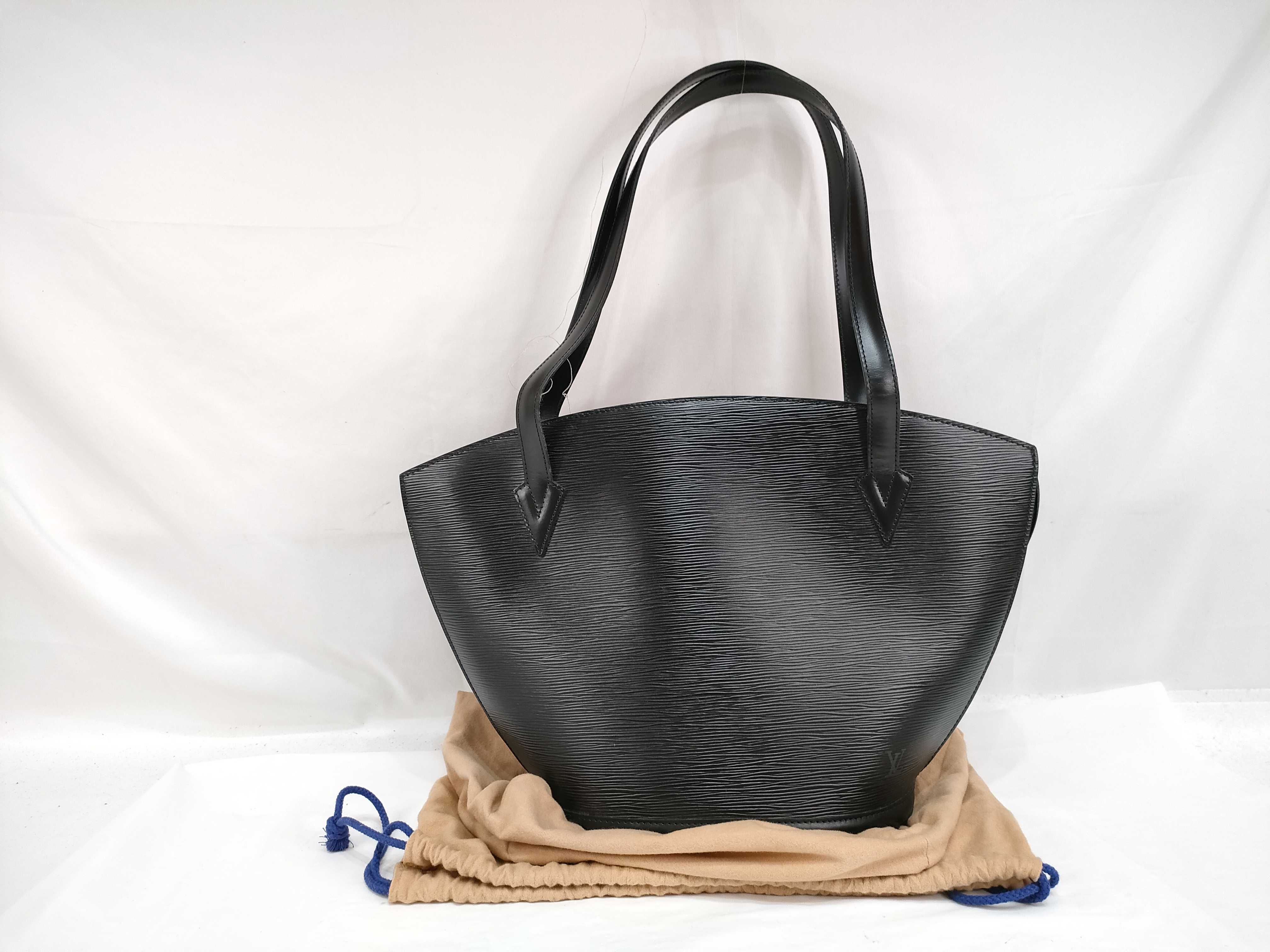 Epi Black Leather Epi Saint Jacques Handbag