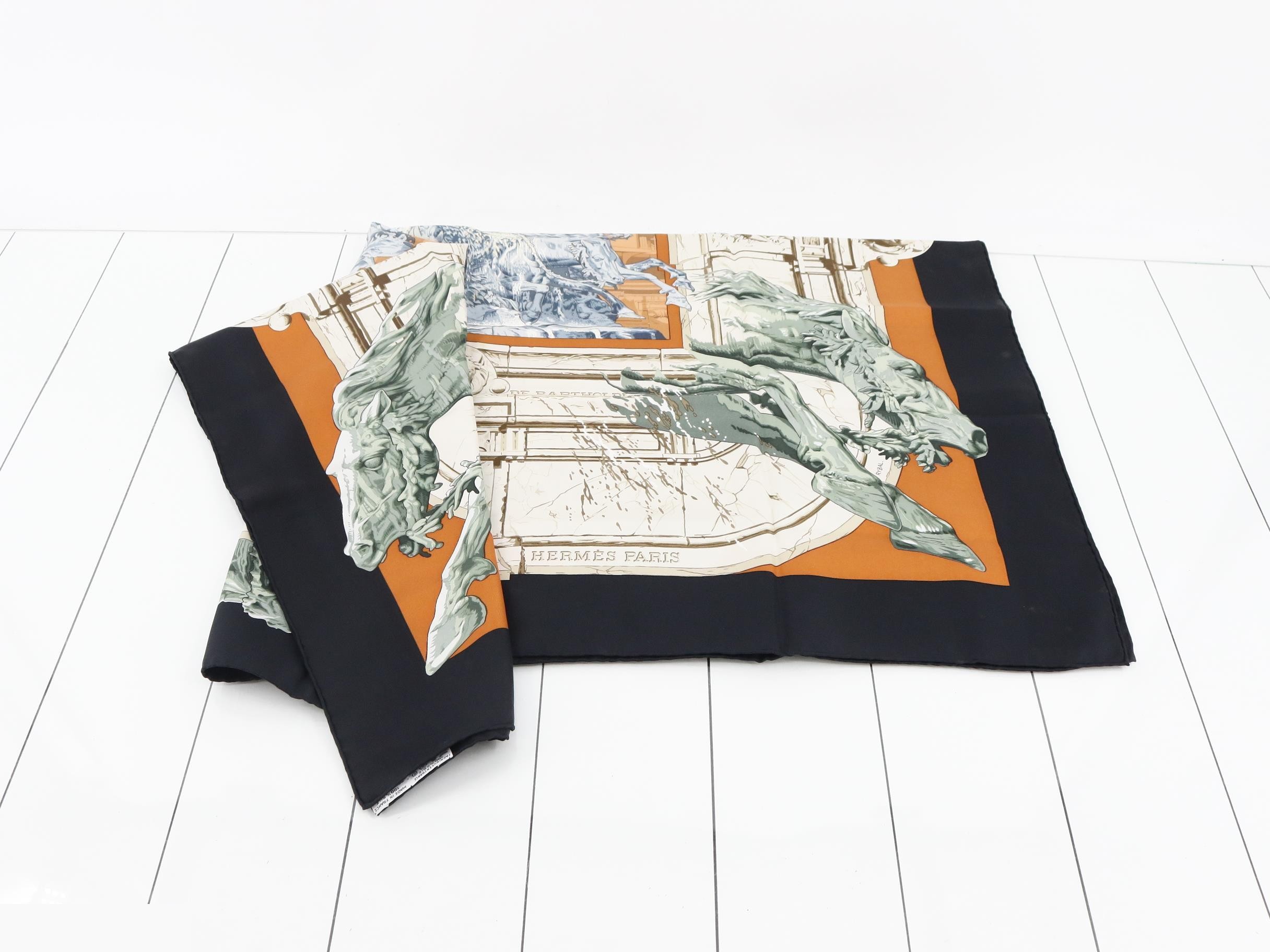 Carre 90 Silk Bartholdi Fountain Scarf — view 3