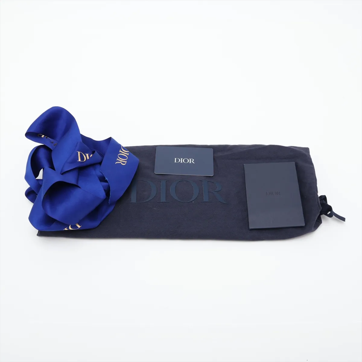Oblique Roller Canvas x Leather 2-Way Shoulder Bag, Navy, Unsigned Guarantee Card — view 8