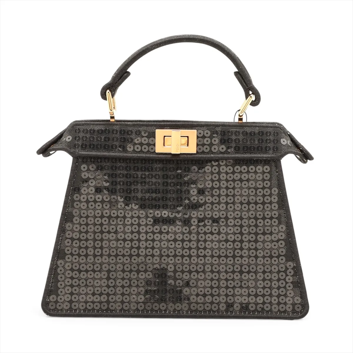Zucca Peekaboo I.U Mini Sequin x Canvas 2-Way Handbag, Black 8BN335 — view 2