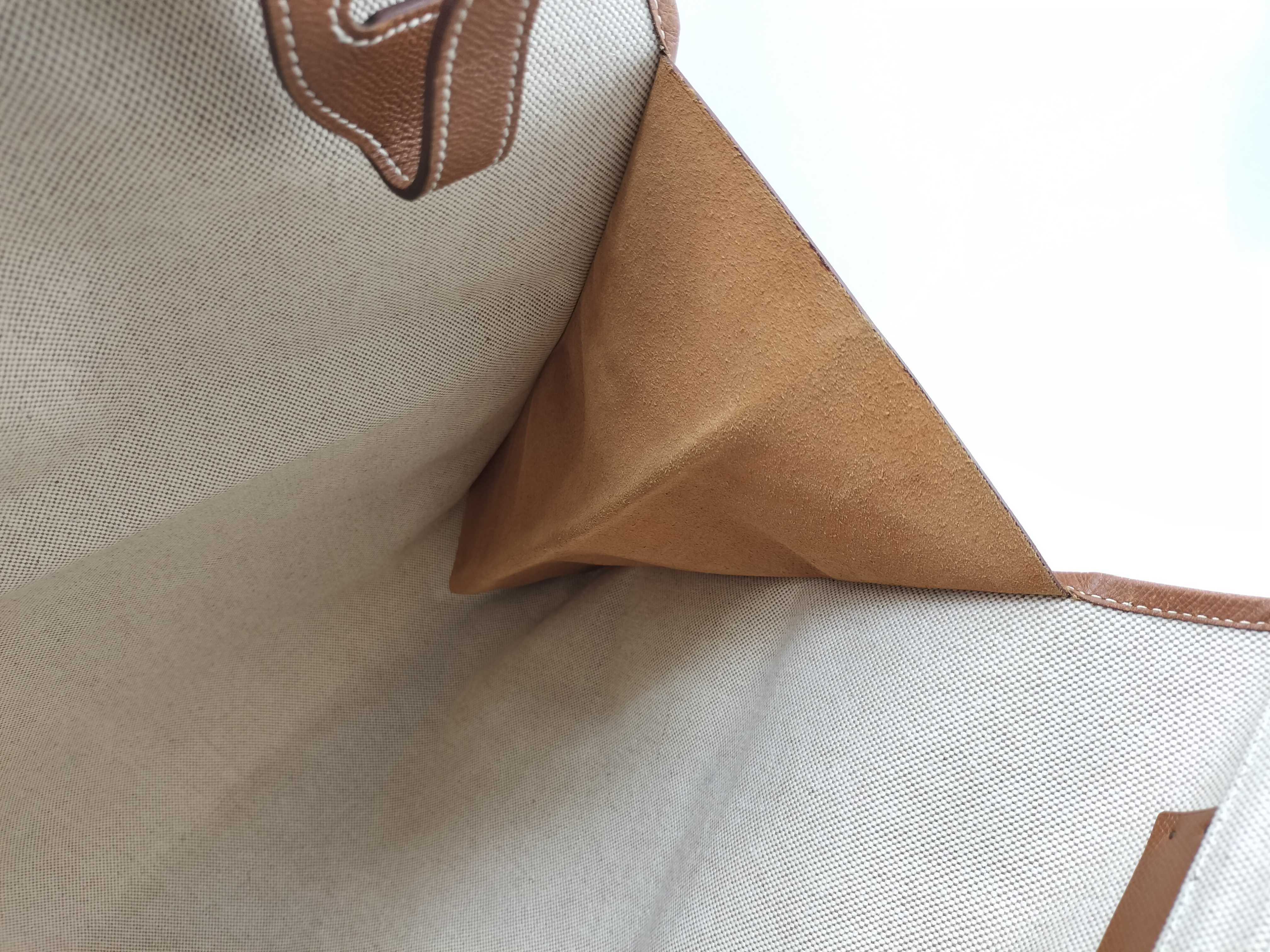 Cabas 50 Toile H Beige Gold Hardware V: 1992 Tote Bag — view 12