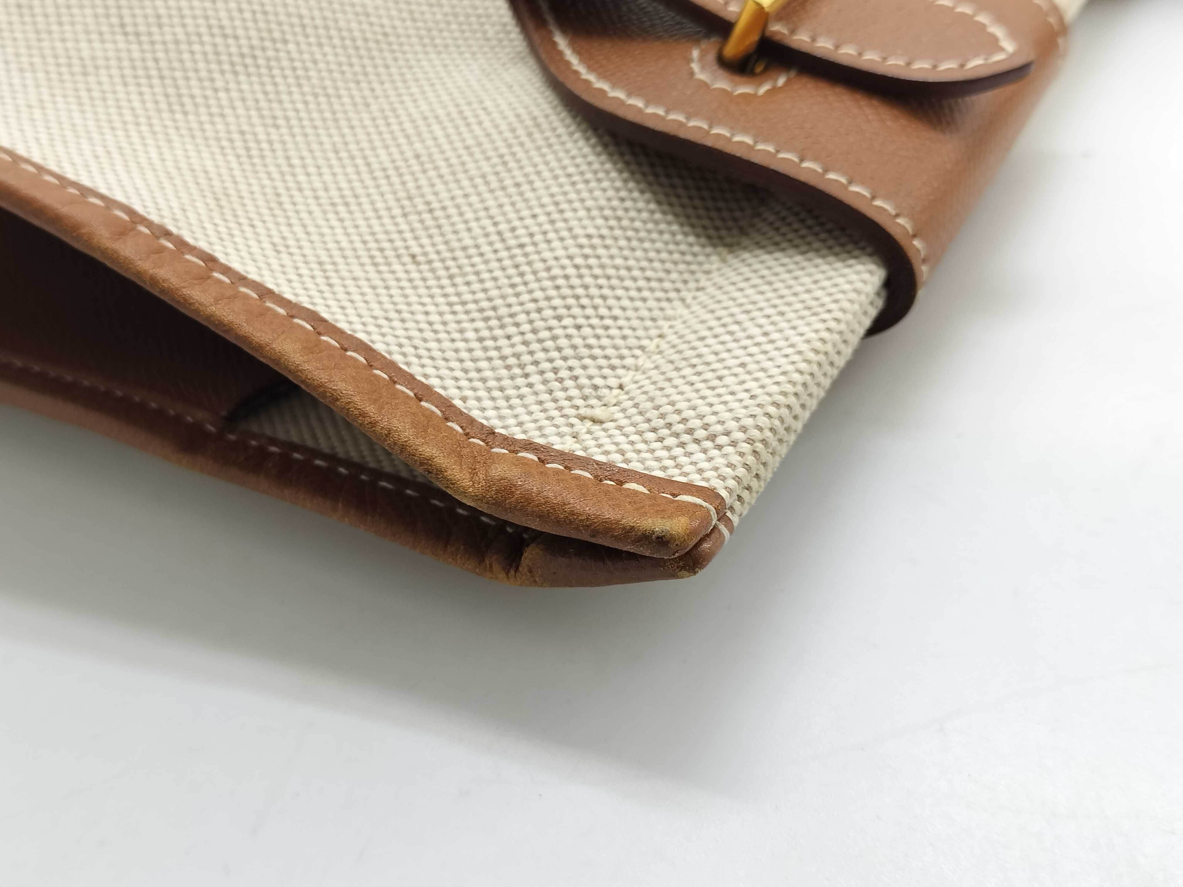 Cabas 50 Toile H Beige Gold Hardware V: 1992 Tote Bag — view 10