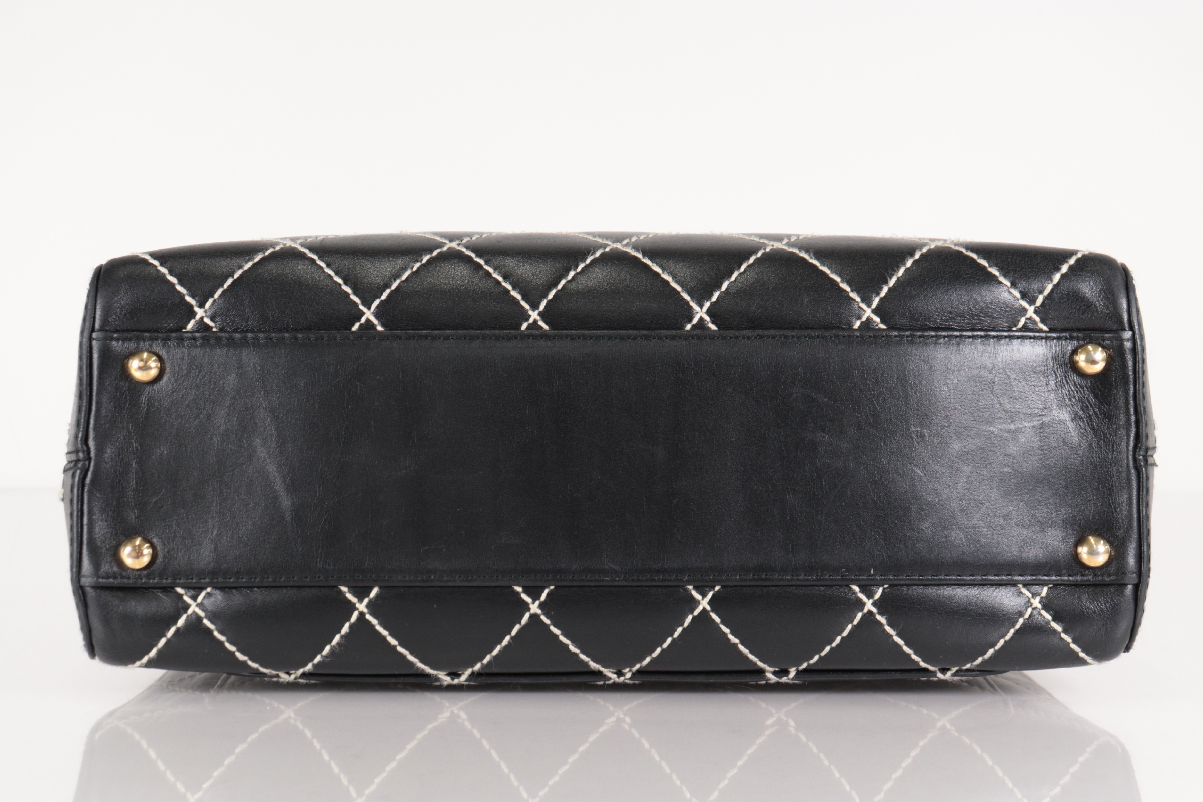Wild Stitch Calfskin Handbag with Pouch (Serial Number 7) — view 7