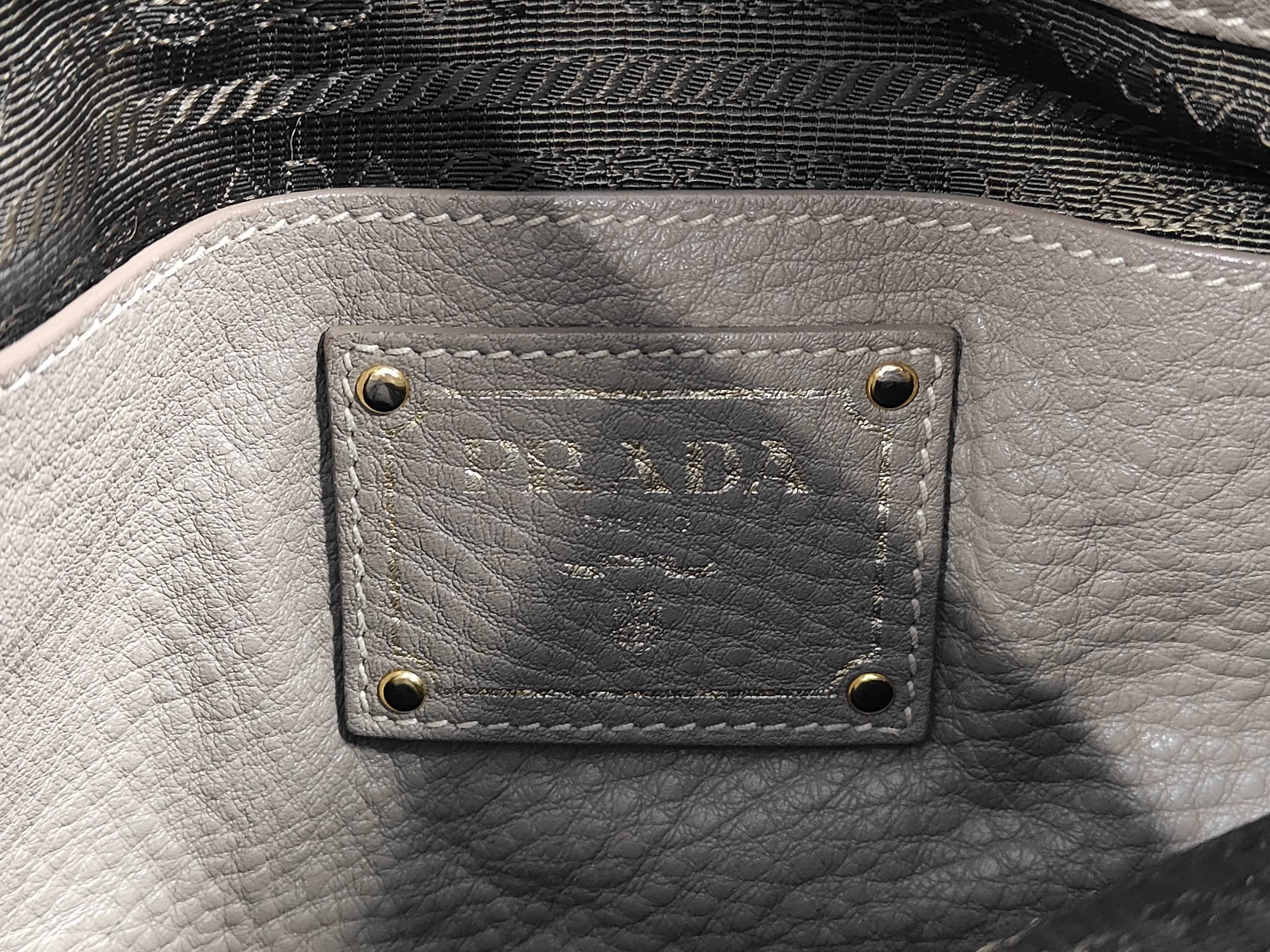 leather greige 2-way handbag with strap and shoulder bag — view 9