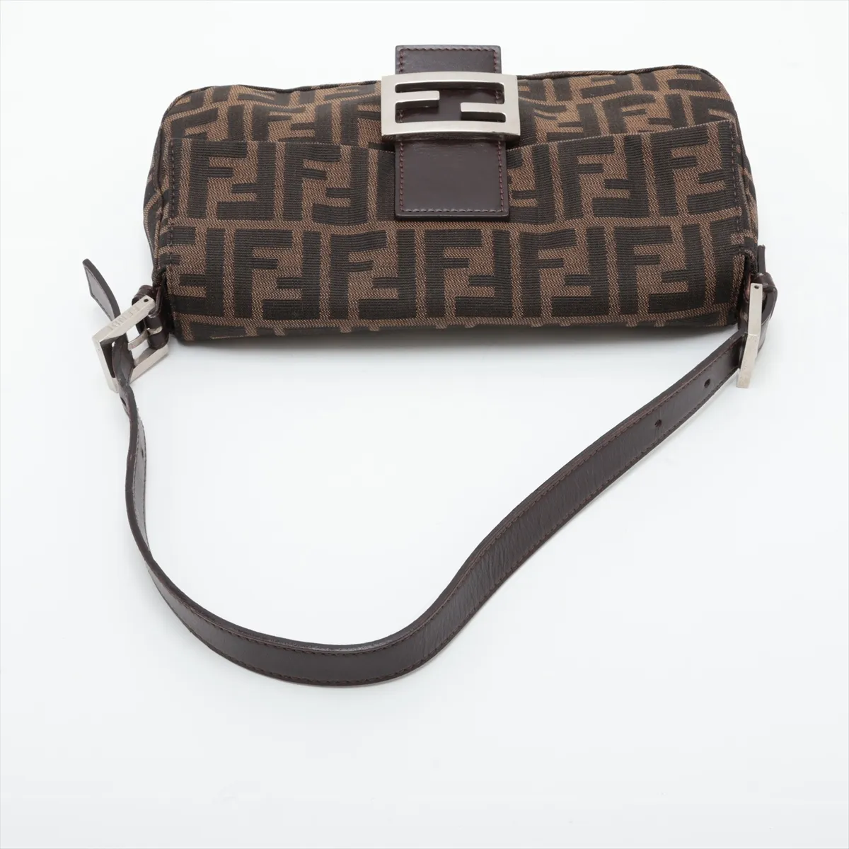 Zucca Mamma Bucket Canvas x Leather Shoulder Bag, Brown — view 5