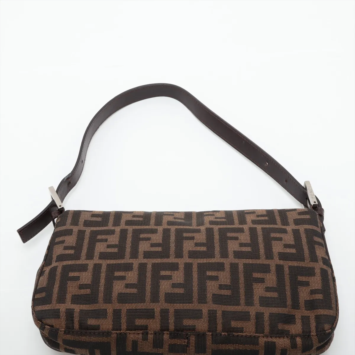 Zucca Mamma Bucket Canvas x Leather Shoulder Bag, Brown — view 6