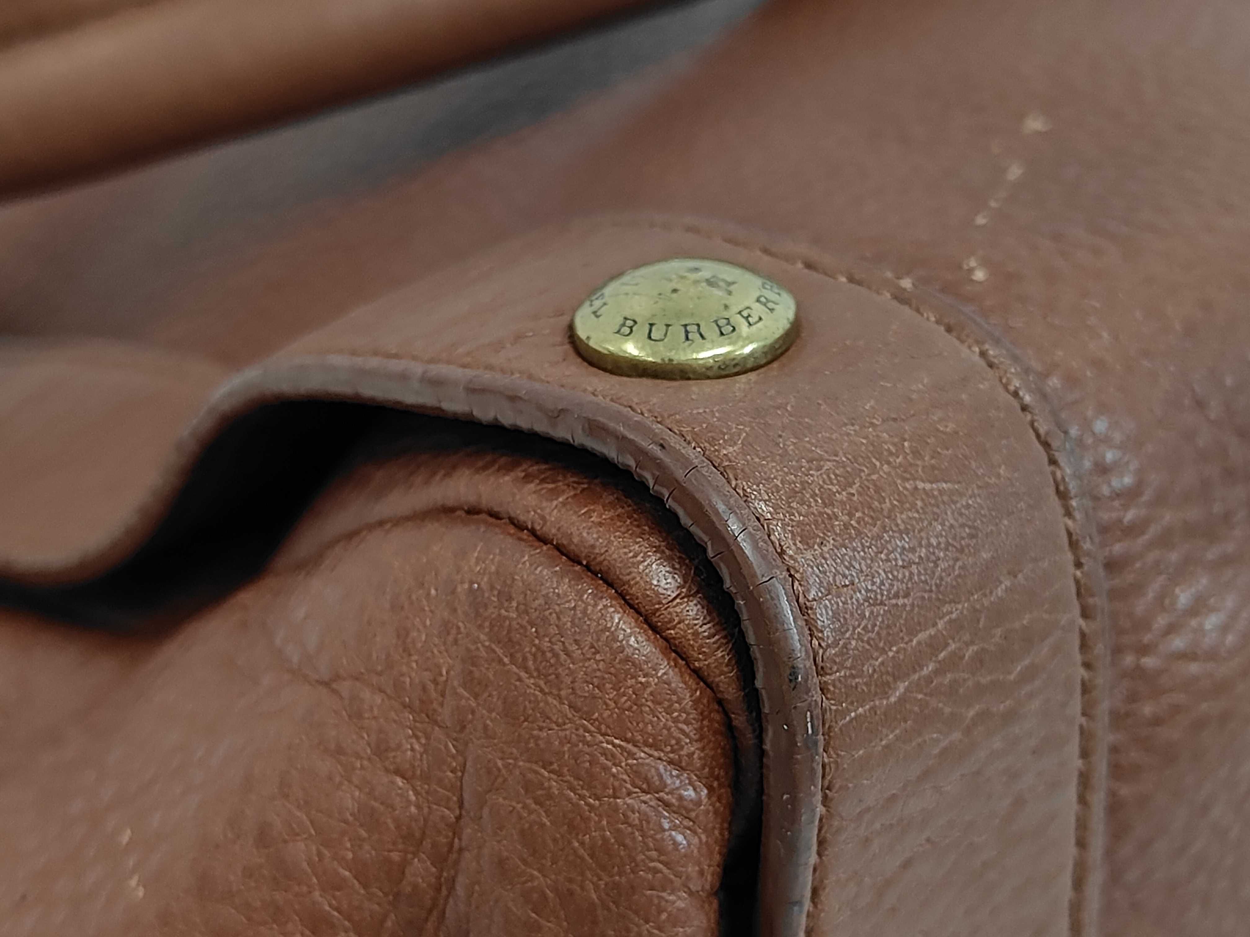 BLUE LABEL handbag, studded leather, brown shoulder bag. — view 3