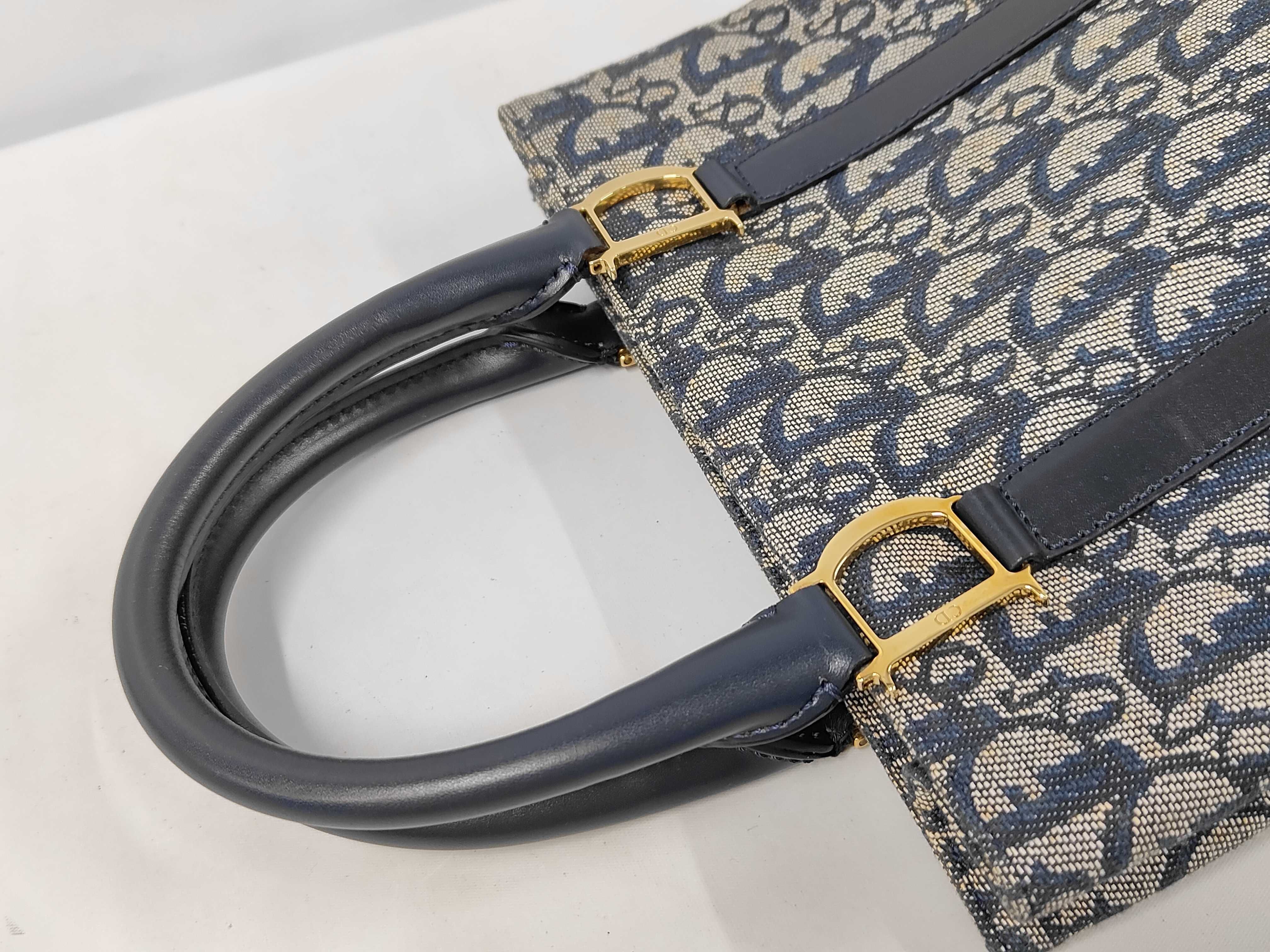 Christian Navy Trotter Pattern Handbag — view 5