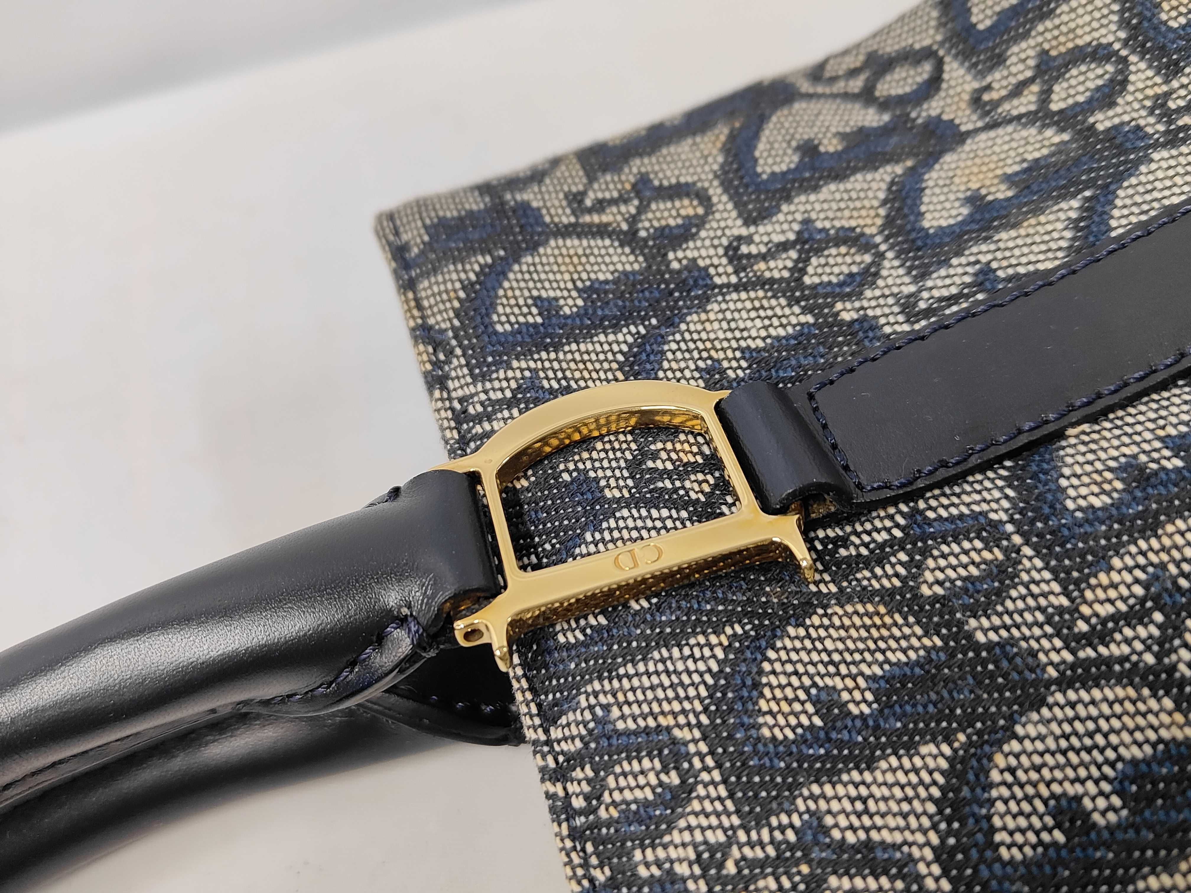 Christian Navy Trotter Pattern Handbag — view 6