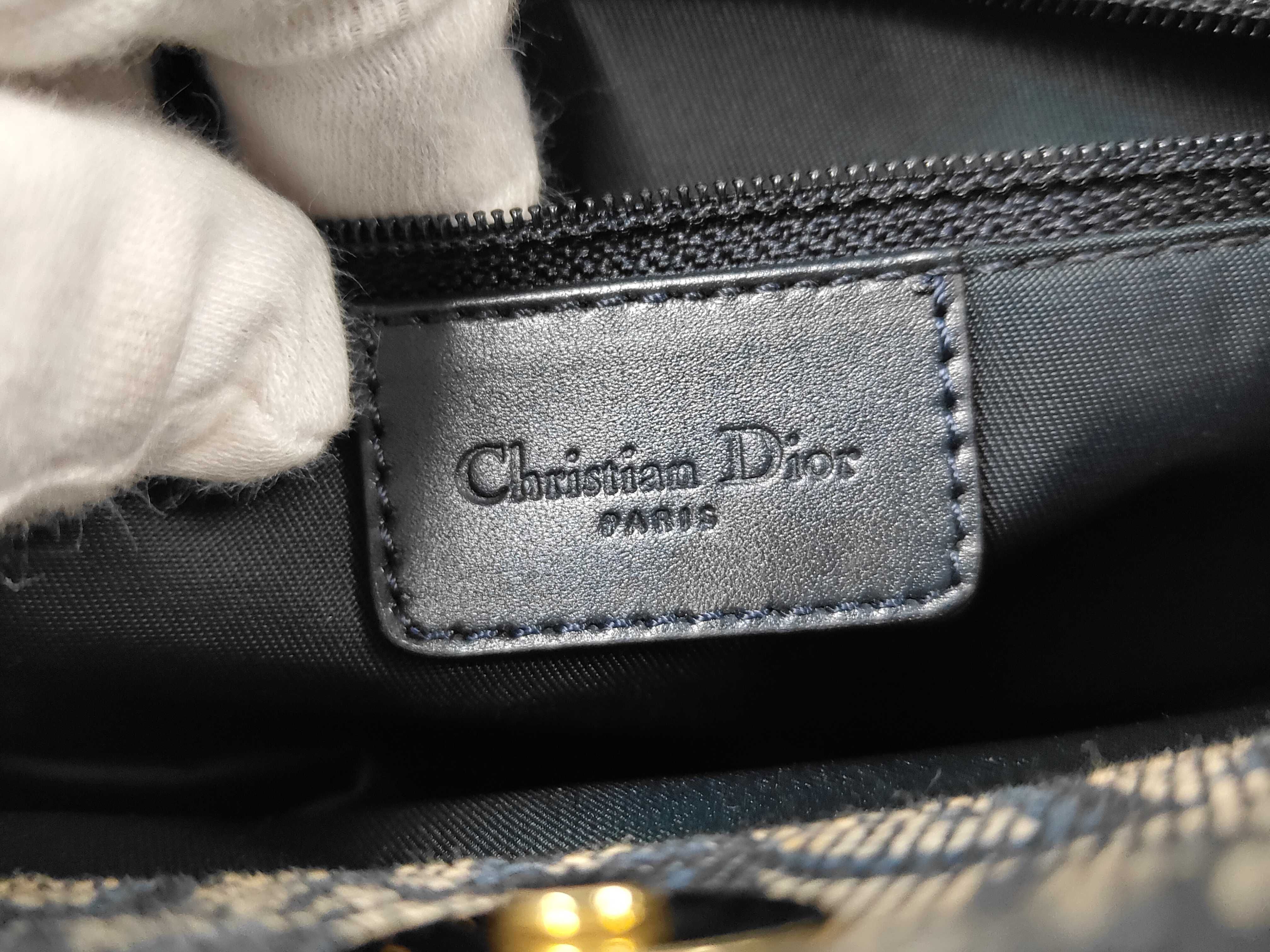 Christian Navy Trotter Pattern Handbag — view 9