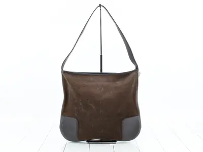 Suede shoulder bag