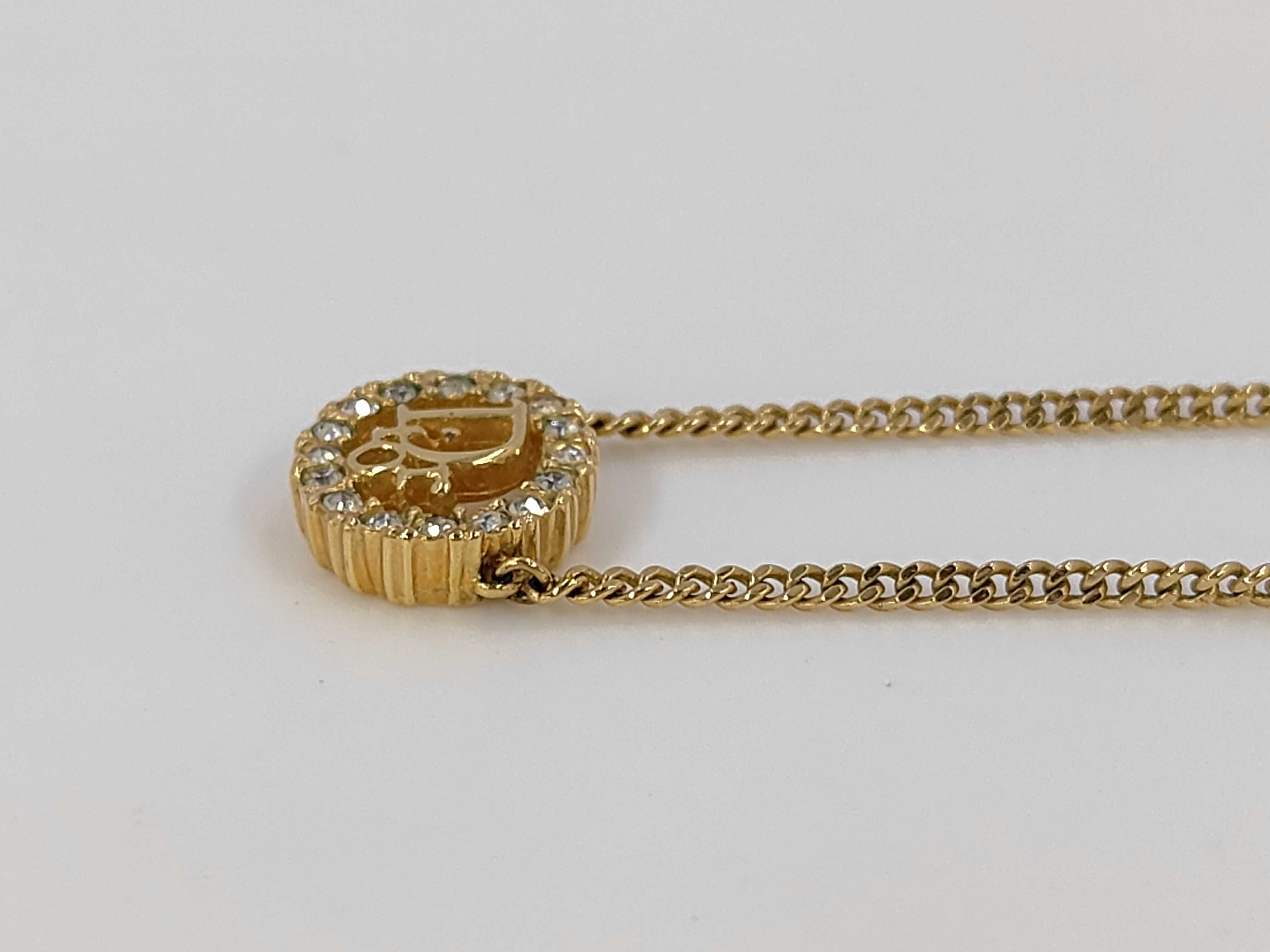 Rhinestone Logo Necklace — view 3