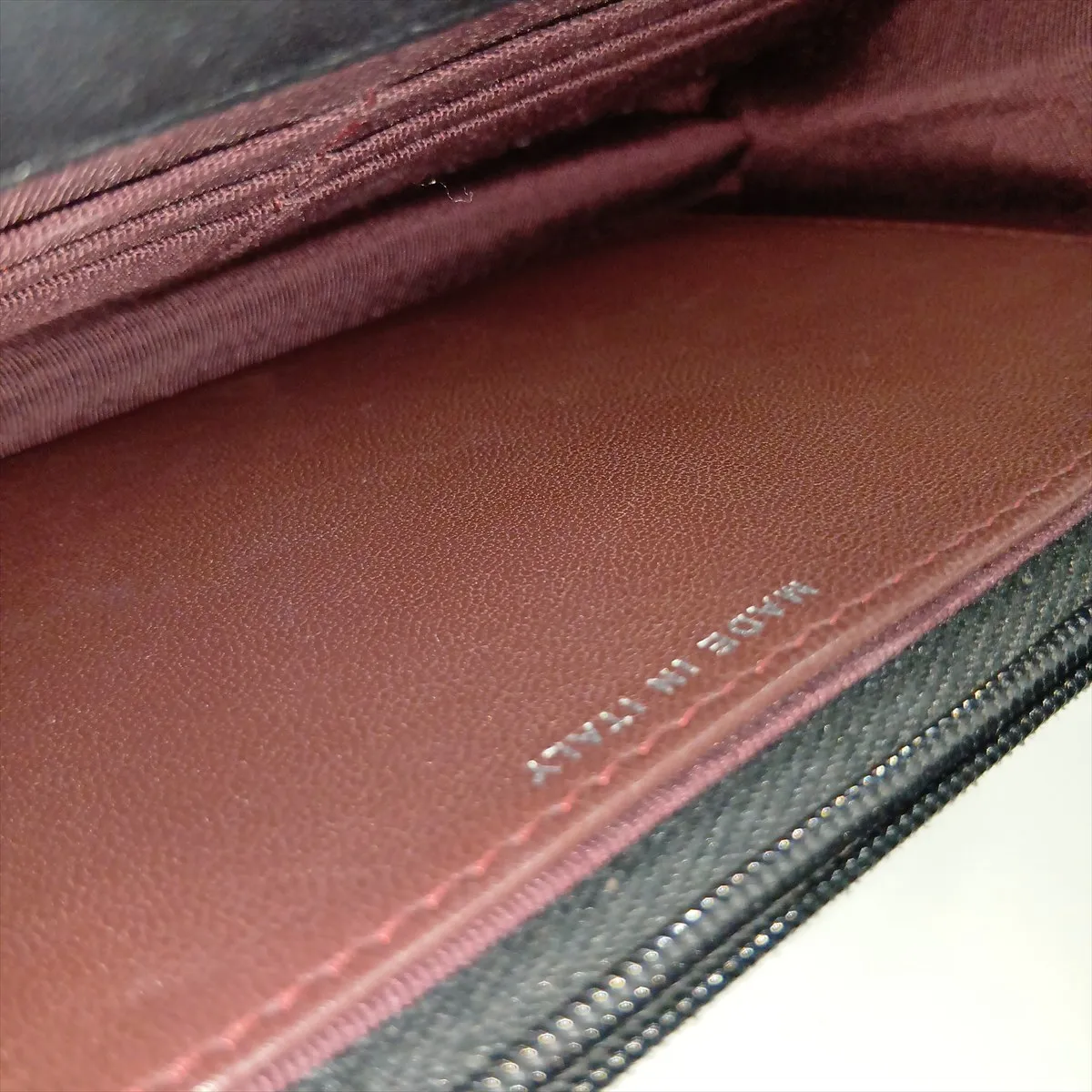 Matelassé Lambskin Chain Wallet, Black with Silver Hardware, 31099129, Serial Number 31 — view 10