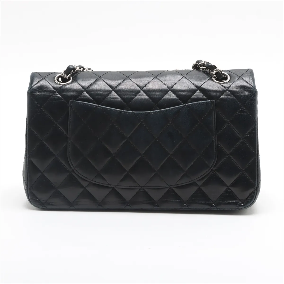Matelasse 25 Lambskin Double Flap Double Chain Bag Black Gold Hardware 13179620 Q:2013 A01112 — view 2