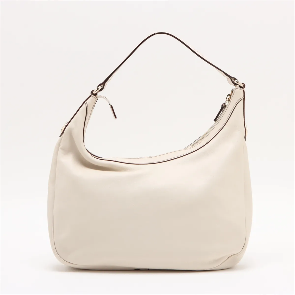 leather shoulder bag white 153010 — view 2
