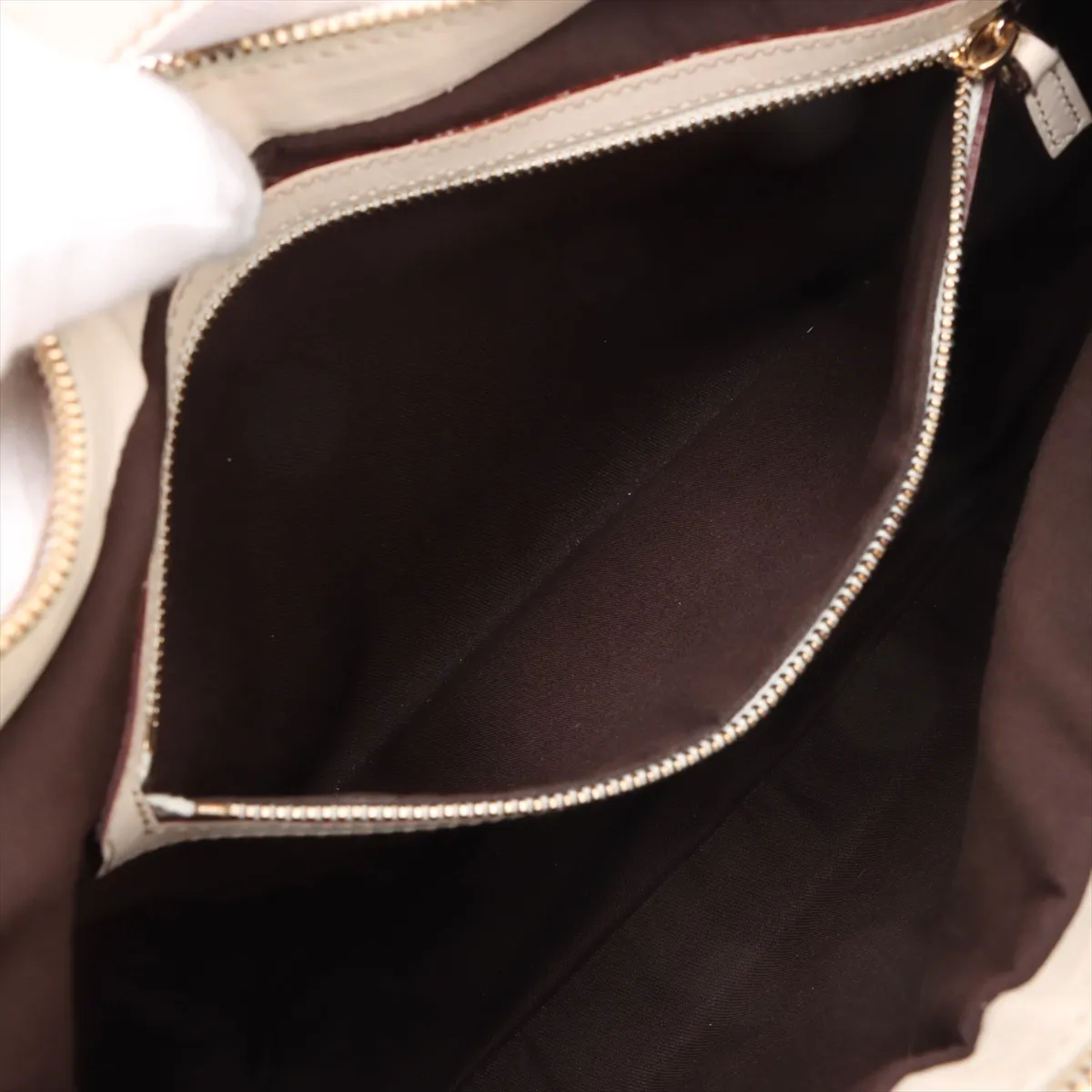 leather shoulder bag white 153010 — view 8