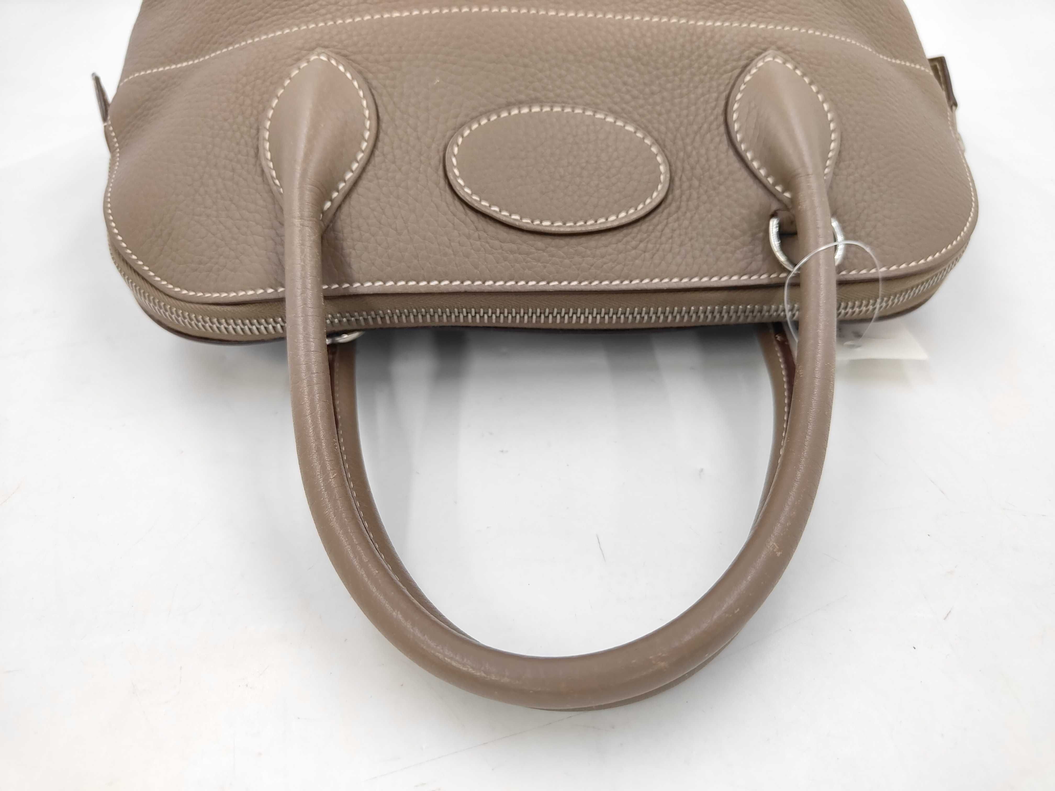 Bolide Etoupe Silver Hardware Taurillon Leather Handbag — view 5