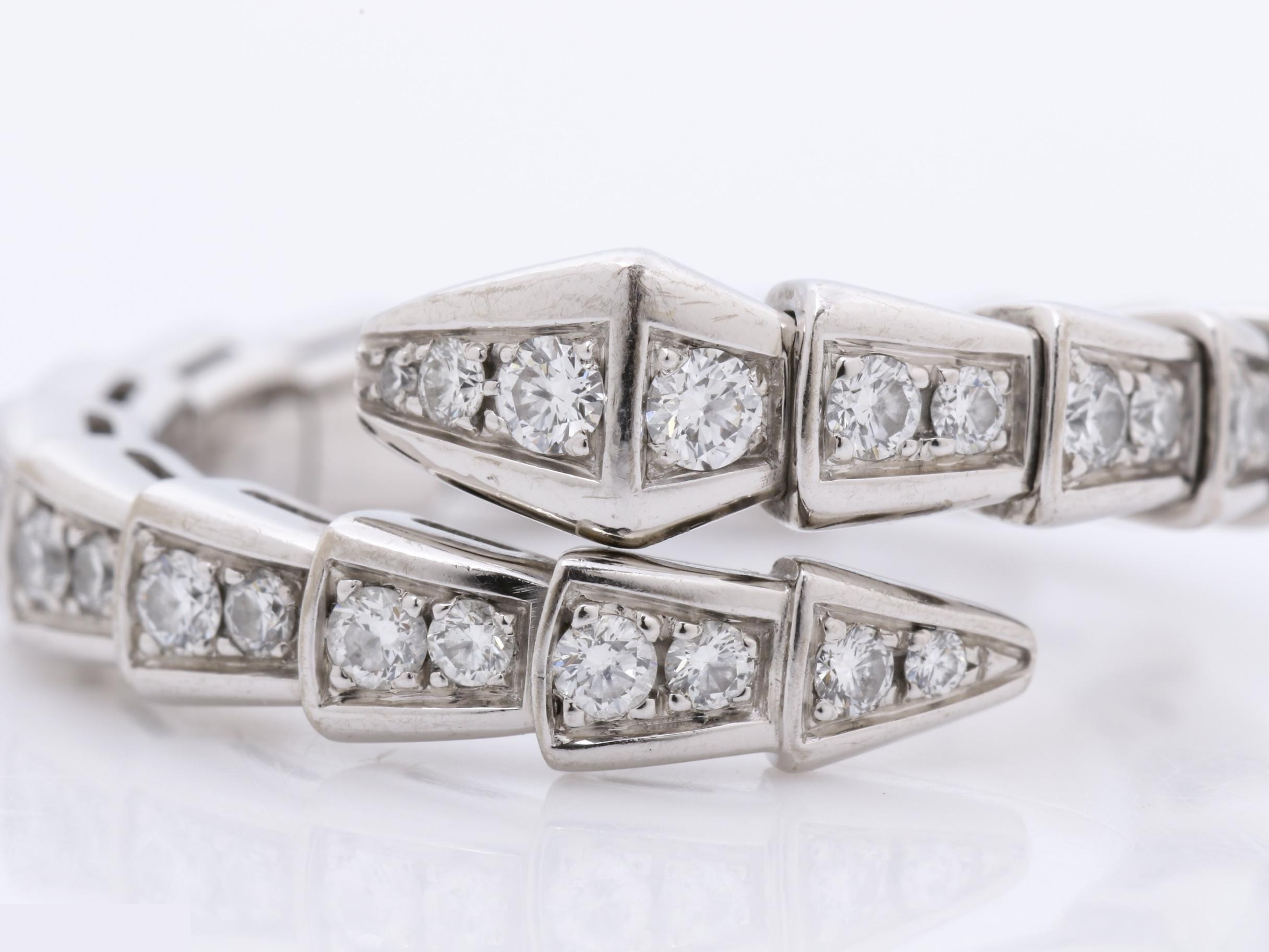 Serpenti (precious metal) ring, 750WG, diamond, 7.4g — view 2