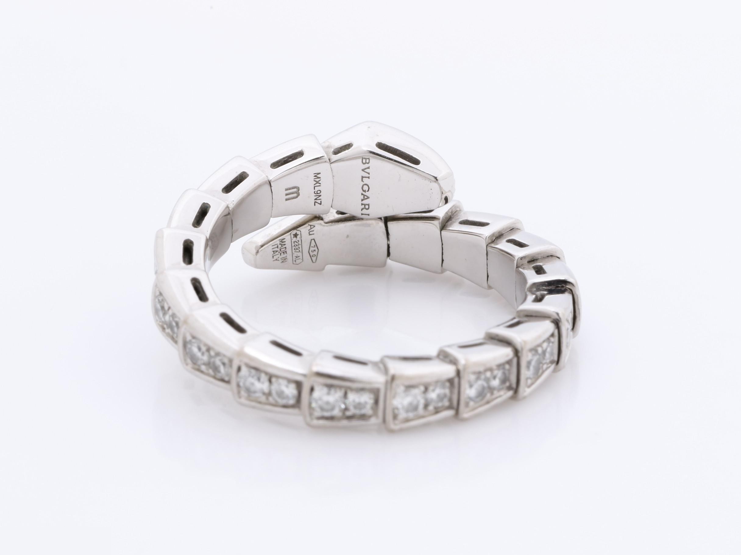 Serpenti (precious metal) ring, 750WG, diamond, 7.4g — view 4